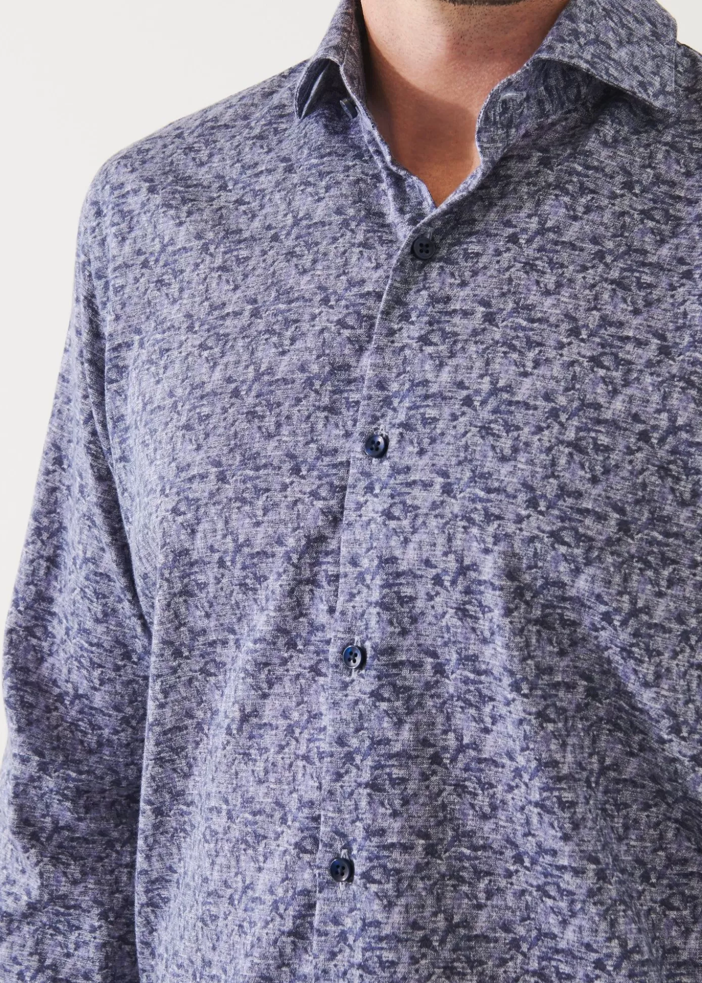 PATRICK ASSARAF Abstract Print Cotton Shirt Outlet