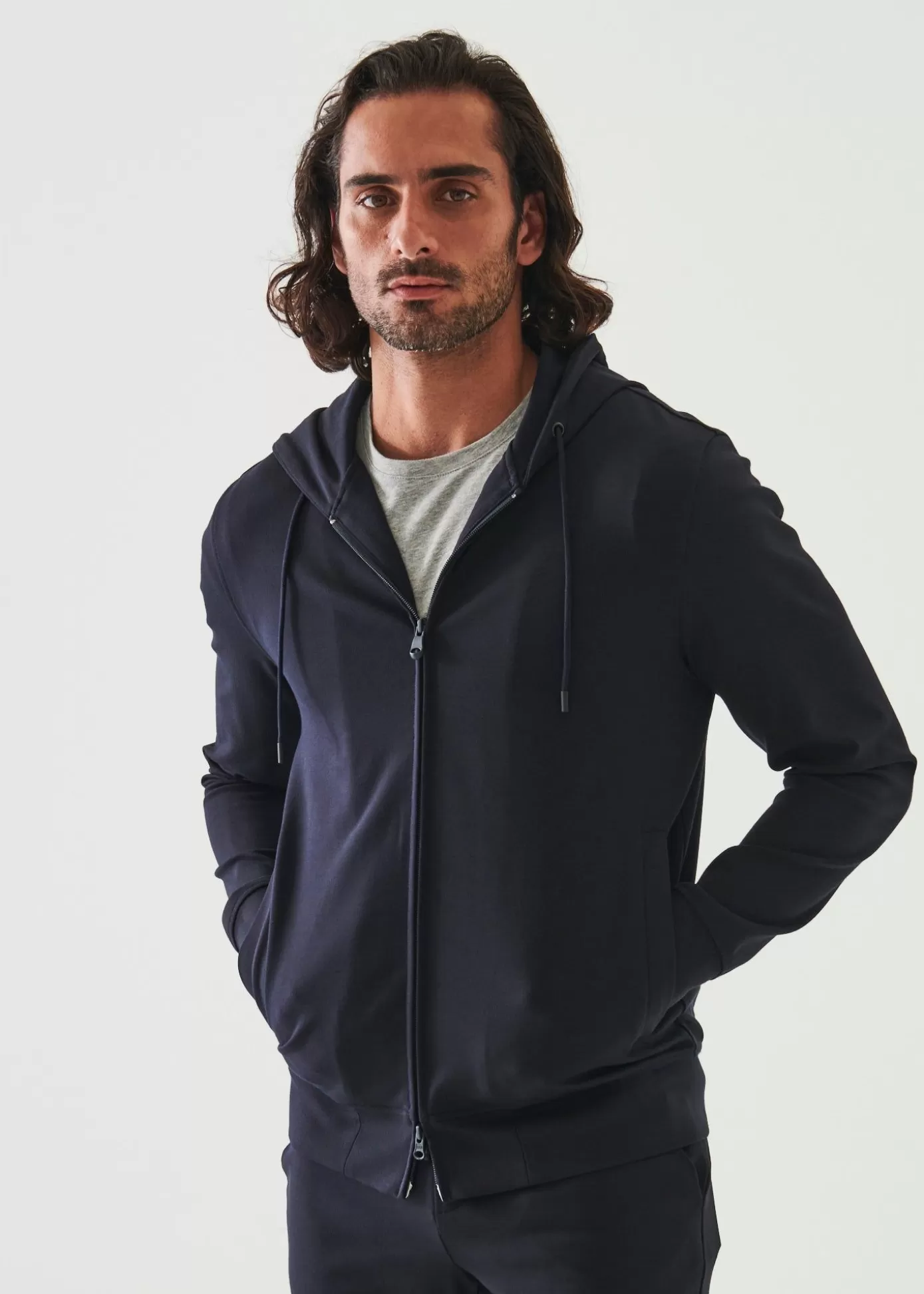 PATRICK ASSARAF Active Full Zip Hoodie Best Sale