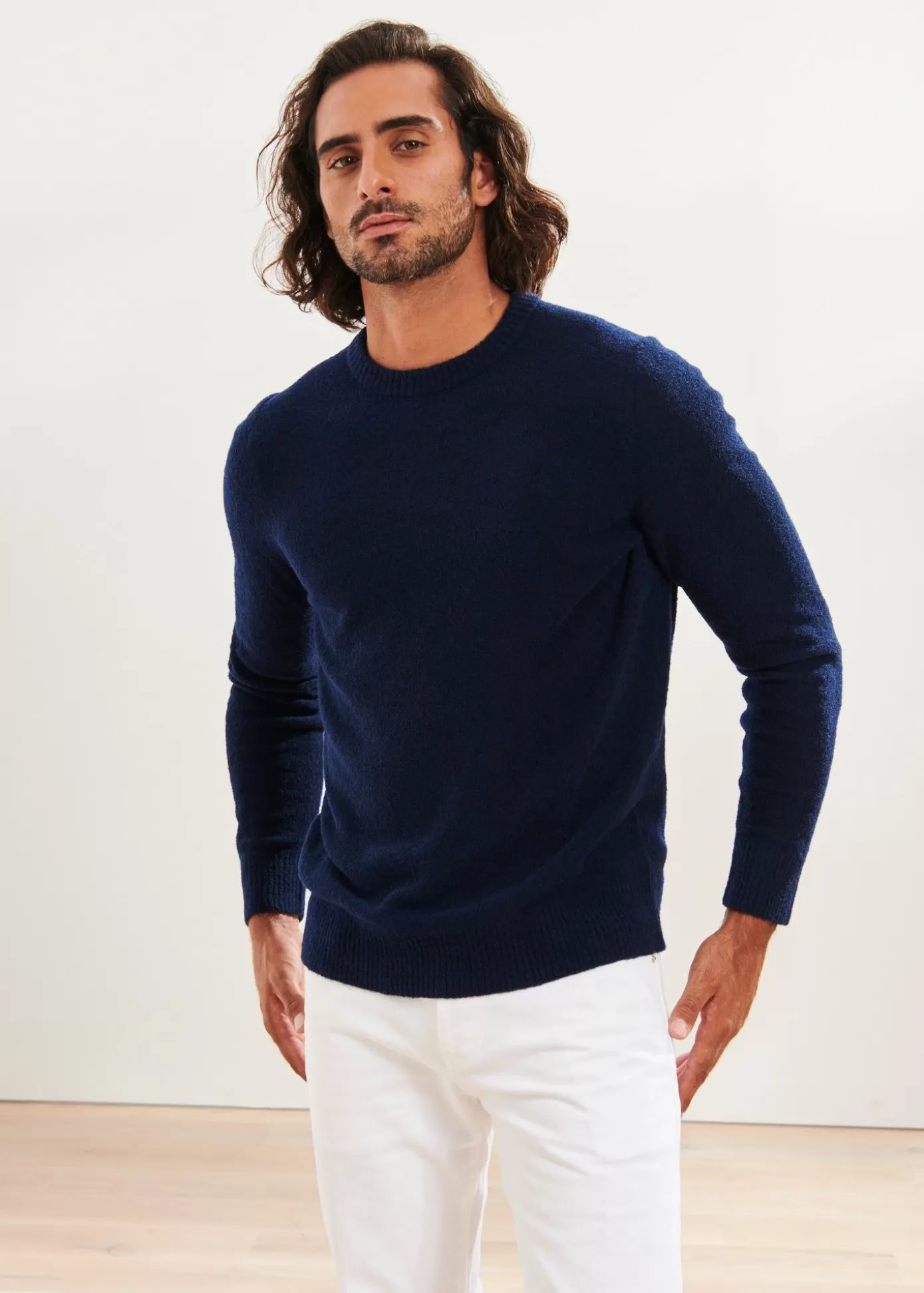 PATRICK ASSARAF Boucle Merino Crewneck Clearance