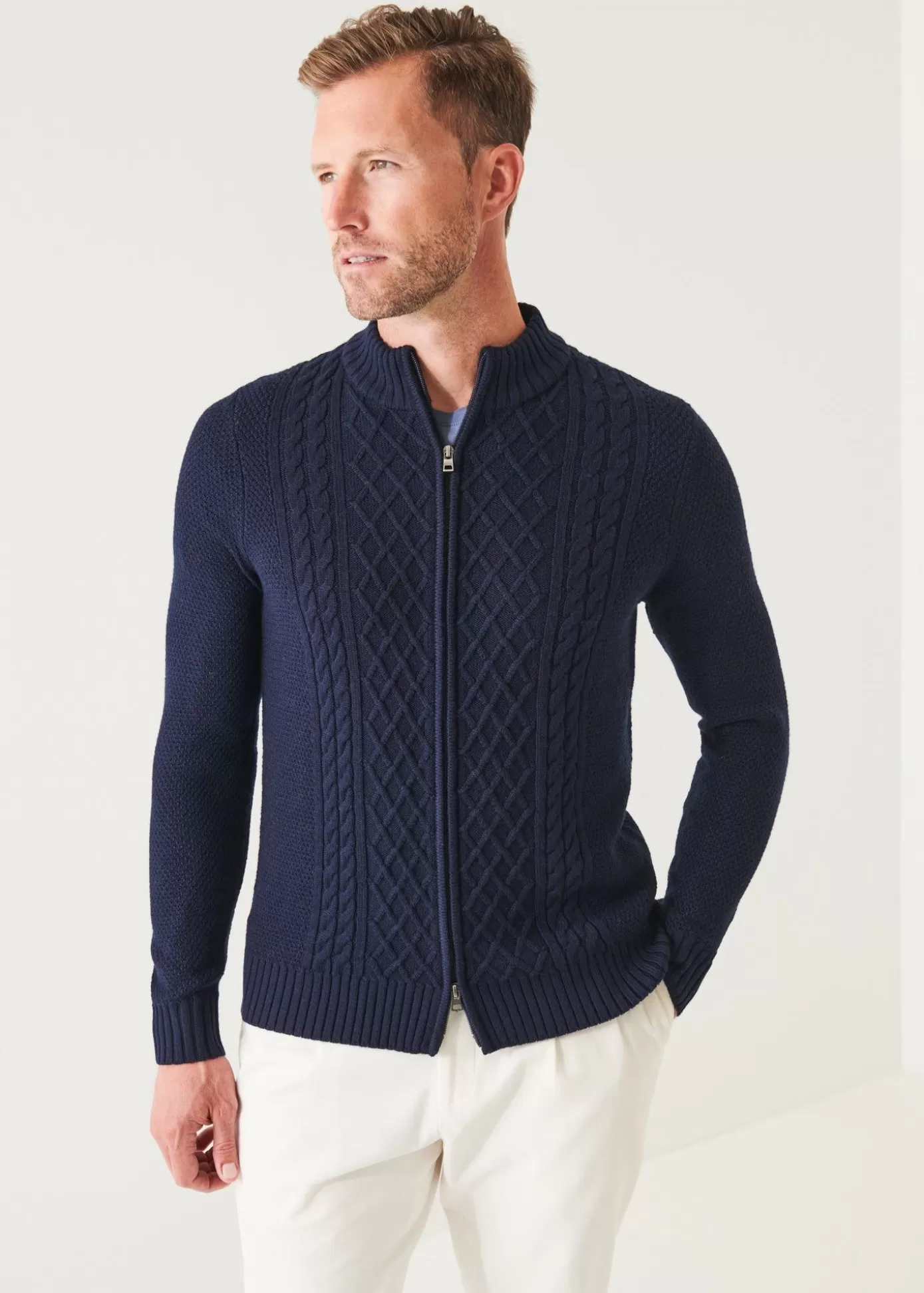 PATRICK ASSARAF Cable Full Zip Cardigan Store