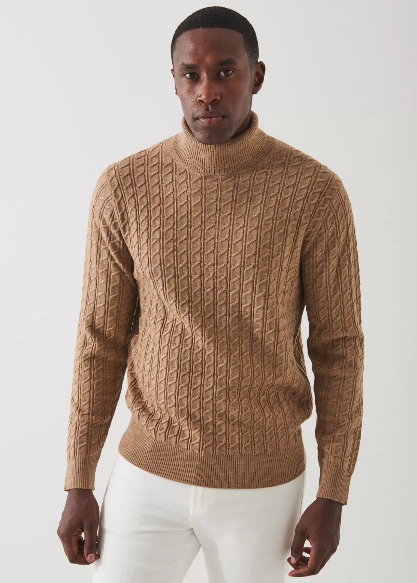 PATRICK ASSARAF Cable Knit Turtleneck Best Sale