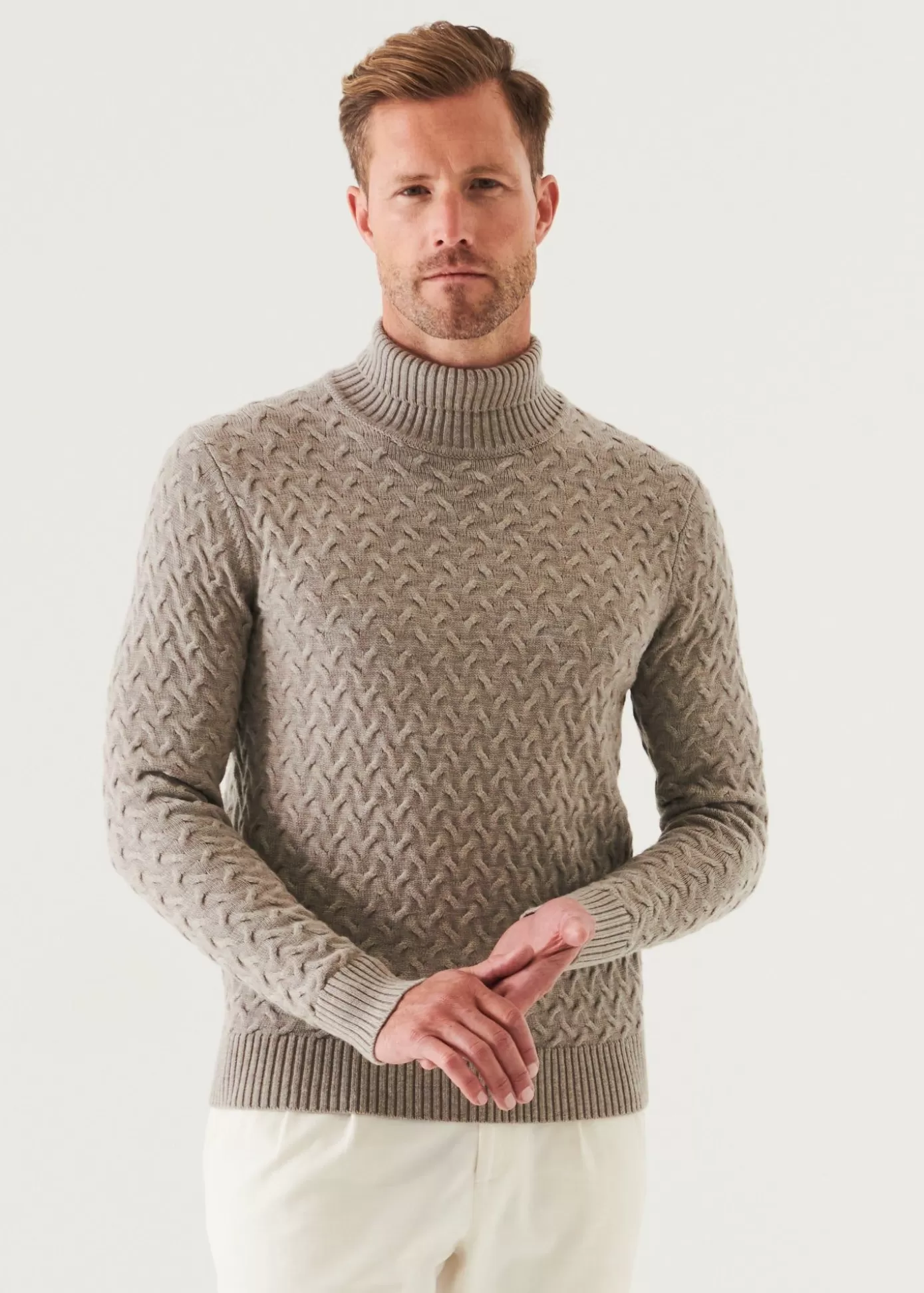 PATRICK ASSARAF Cable Turtleneck Best Sale