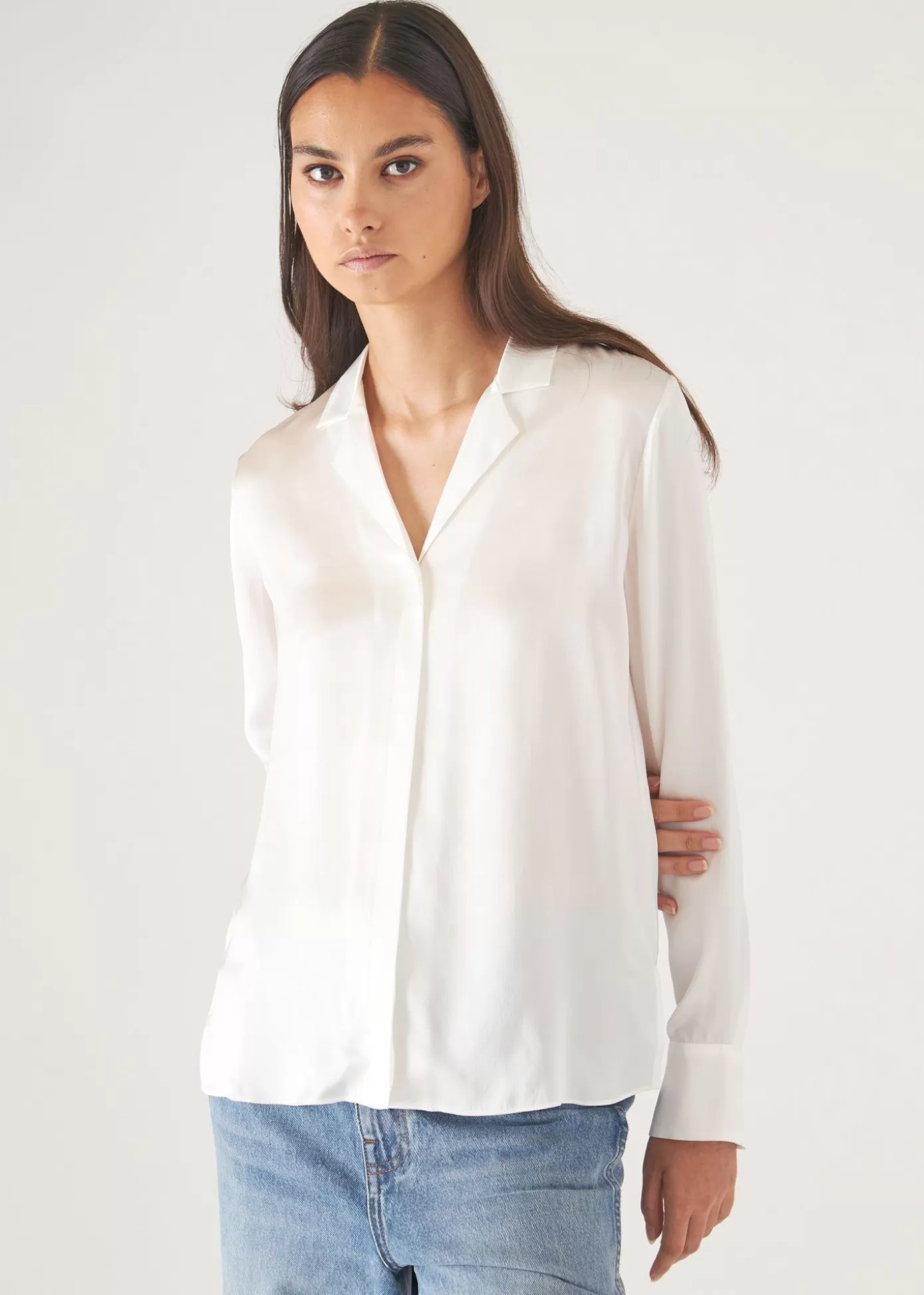 PATRICK ASSARAF Camp Collar Silk Shirt Flash Sale