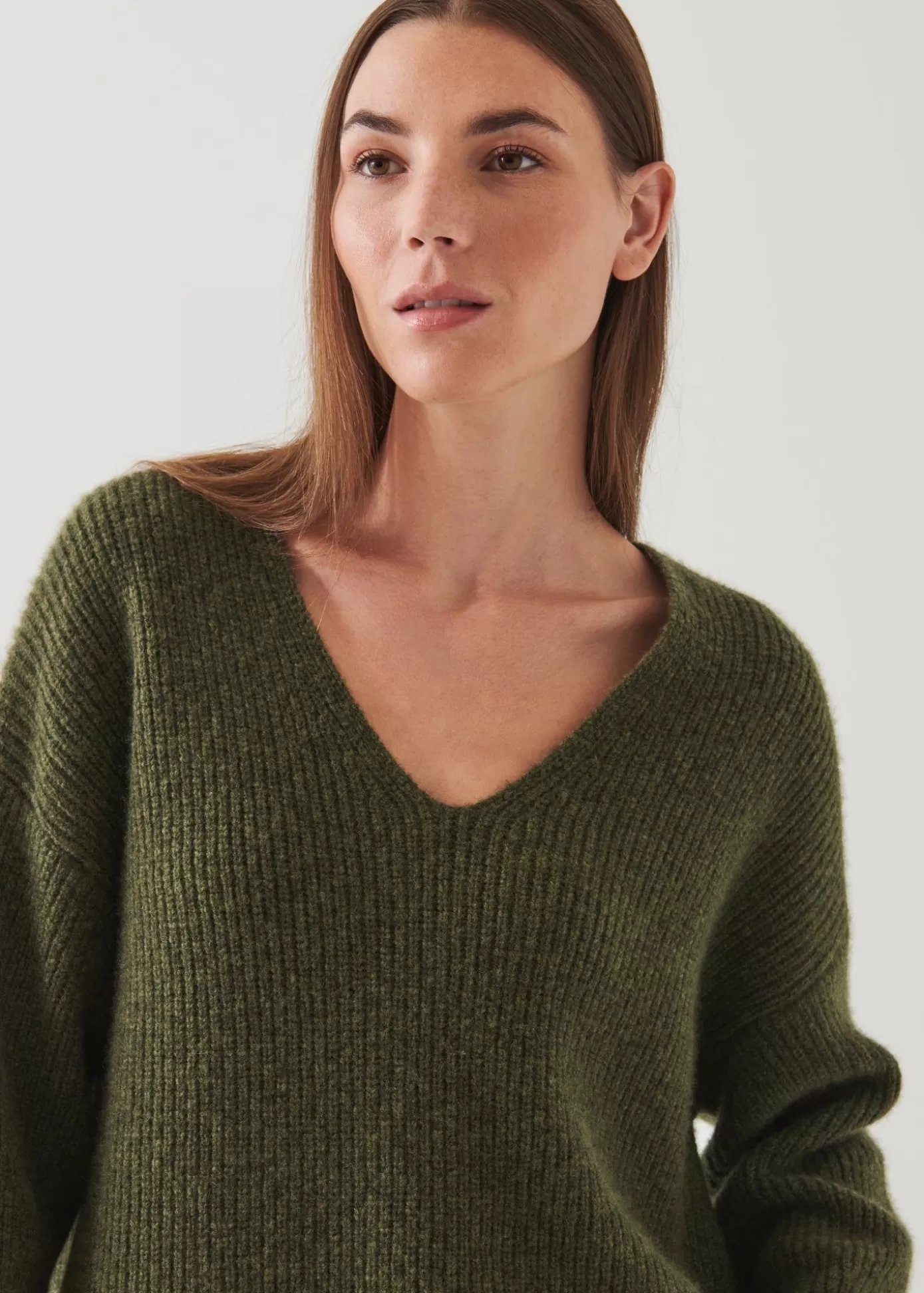 PATRICK ASSARAF Cashmere Blend V-Neck Sweater Clearance