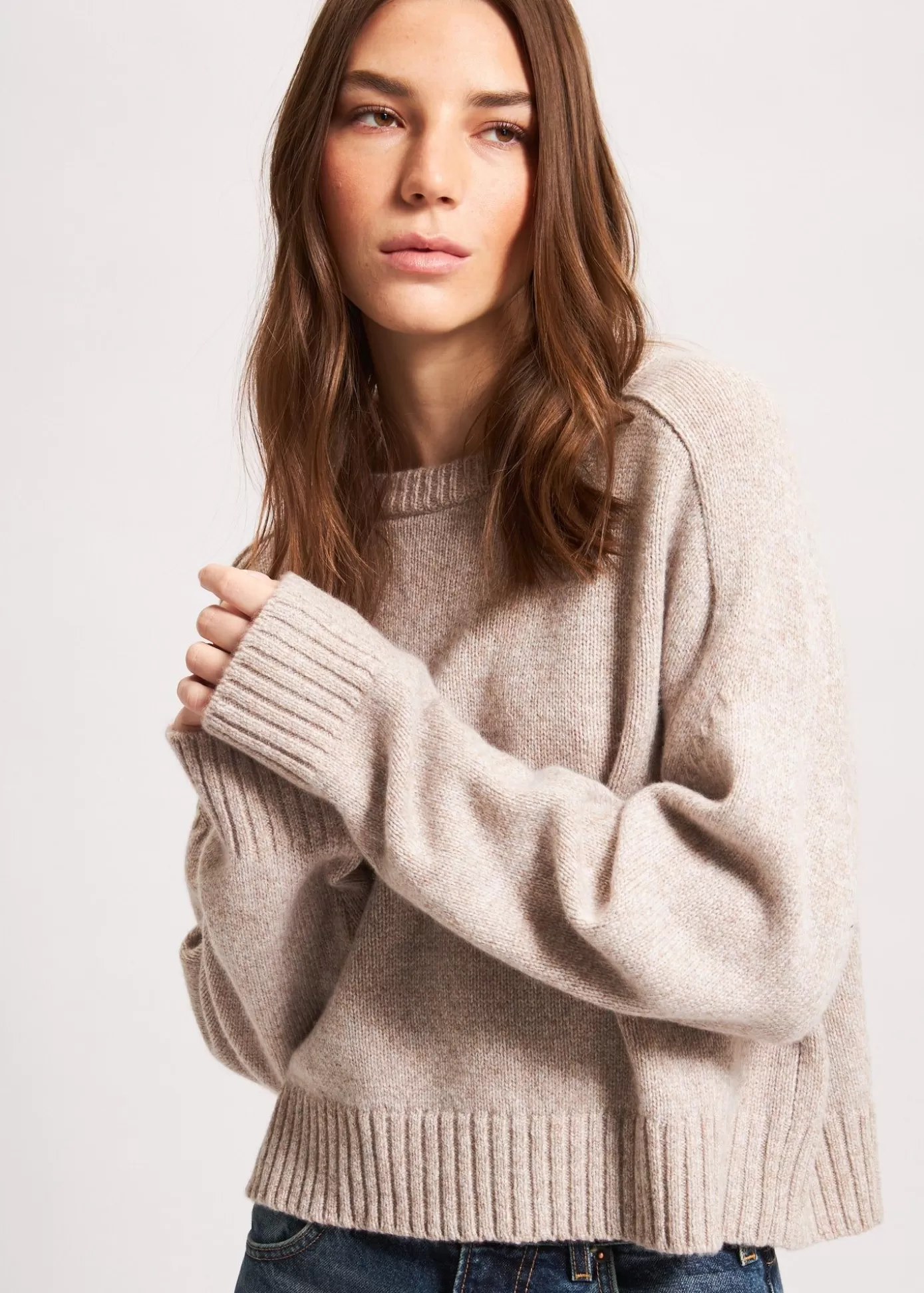 PATRICK ASSARAF Cashmere Raglan Crewneck Clearance