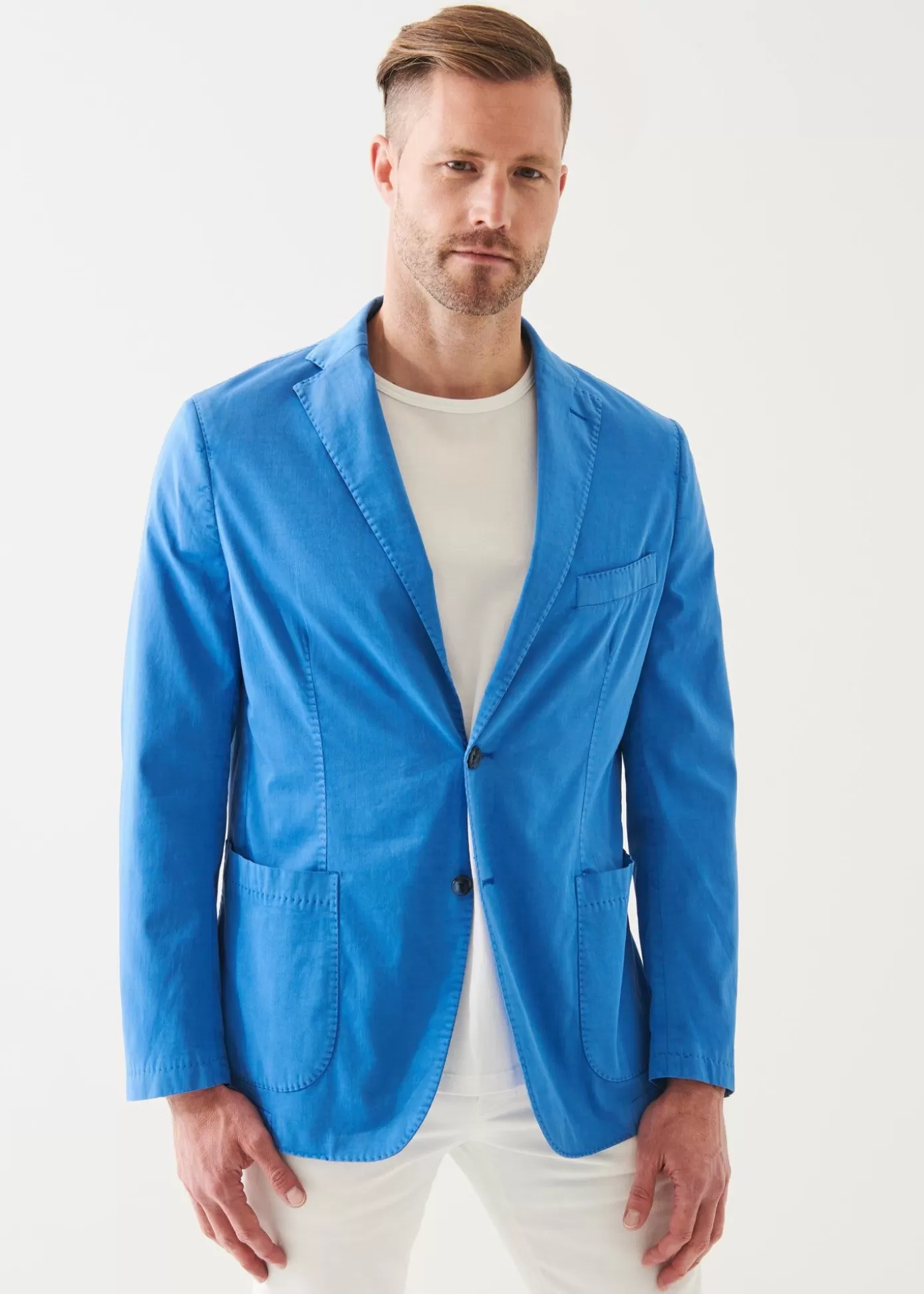 PATRICK ASSARAF Cotton Blend Garment Dye Blazer Clearance