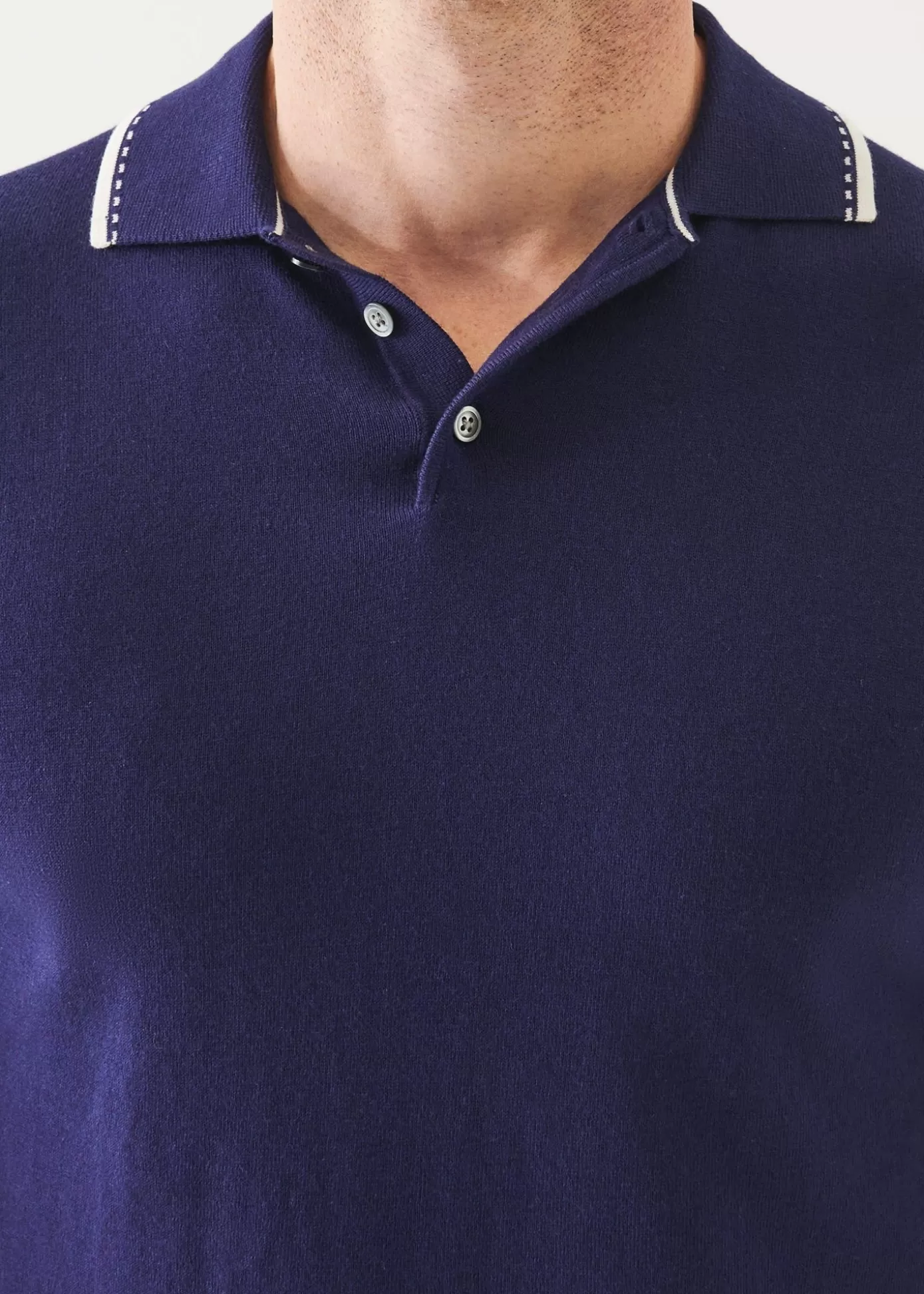 PATRICK ASSARAF Cotton Blend Tipped Polo Cheap