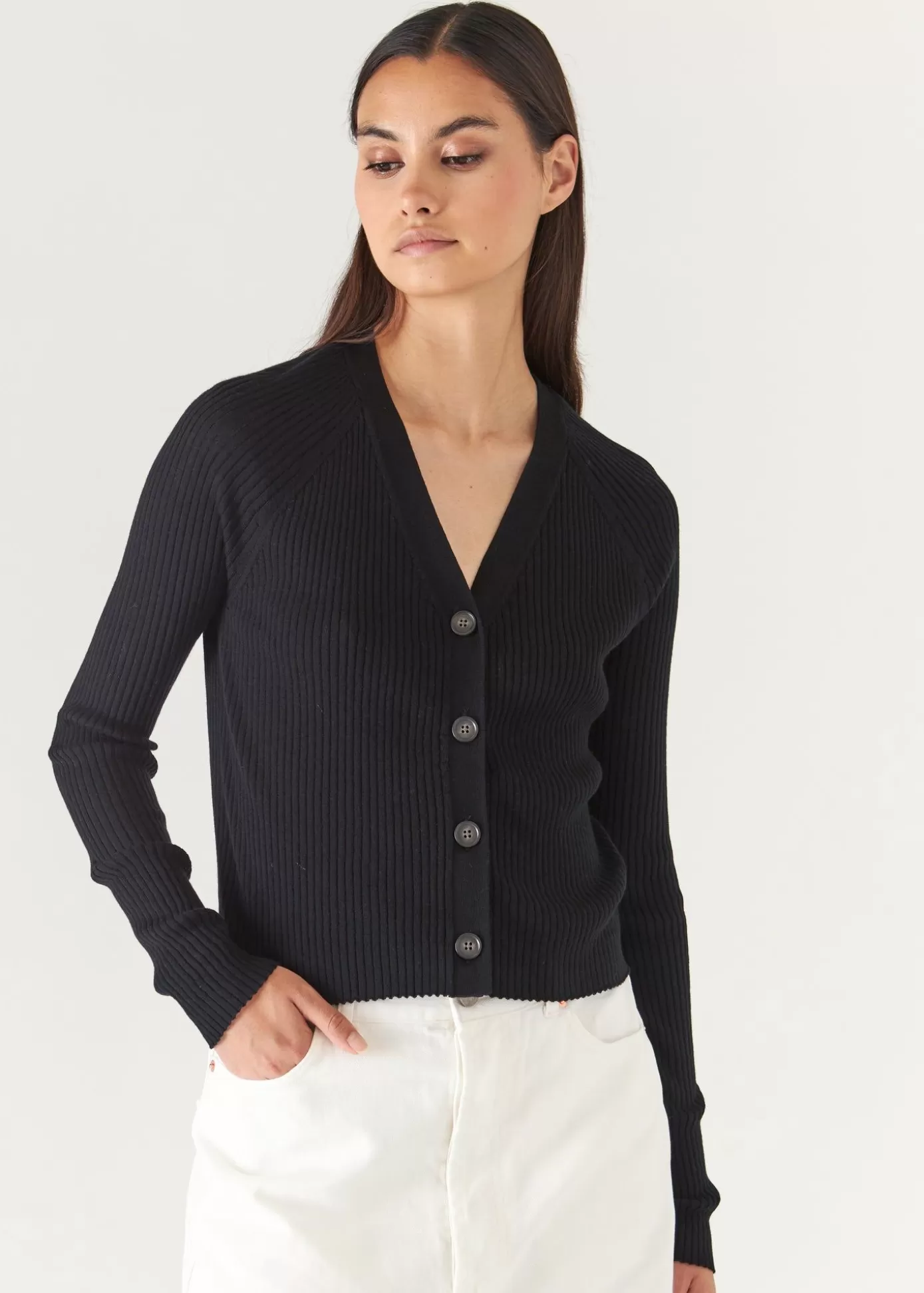 PATRICK ASSARAF Cotton Cupro Ribbed Cardigan Hot