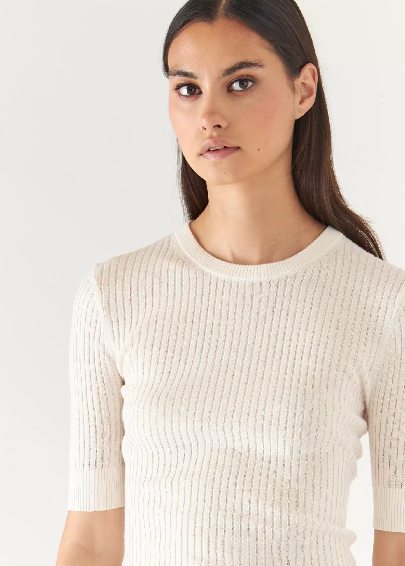 PATRICK ASSARAF Cotton Cupro Ribbed Crewneck Best Sale