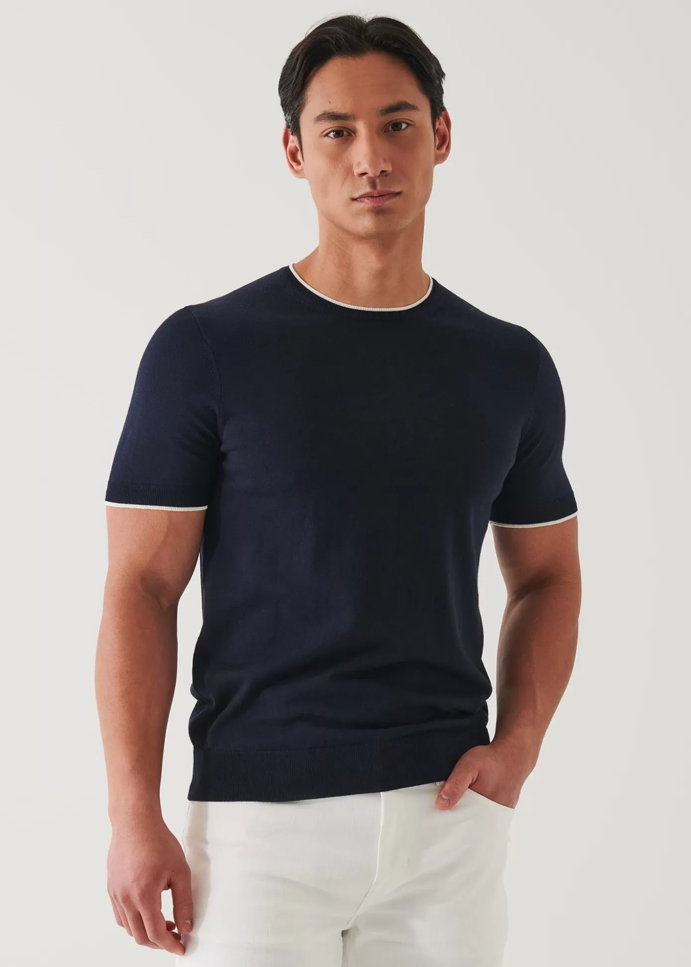 PATRICK ASSARAF Cotton Cupro Short Sleeve Crewneck Shop