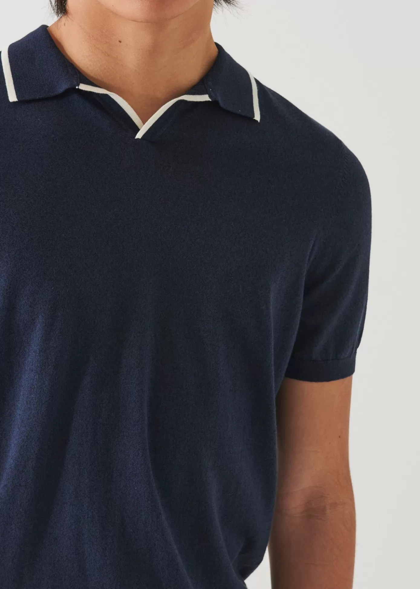 PATRICK ASSARAF Cotton Cupro Tipped Polo Discount