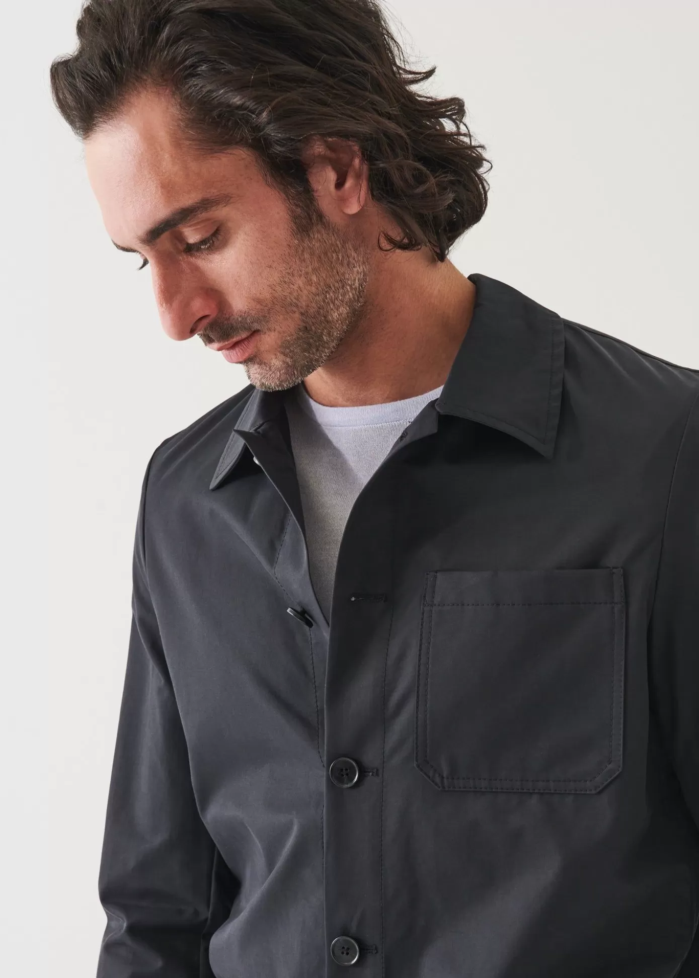 PATRICK ASSARAF Cotton-Nylon Blend Shirt Jacket Cheap