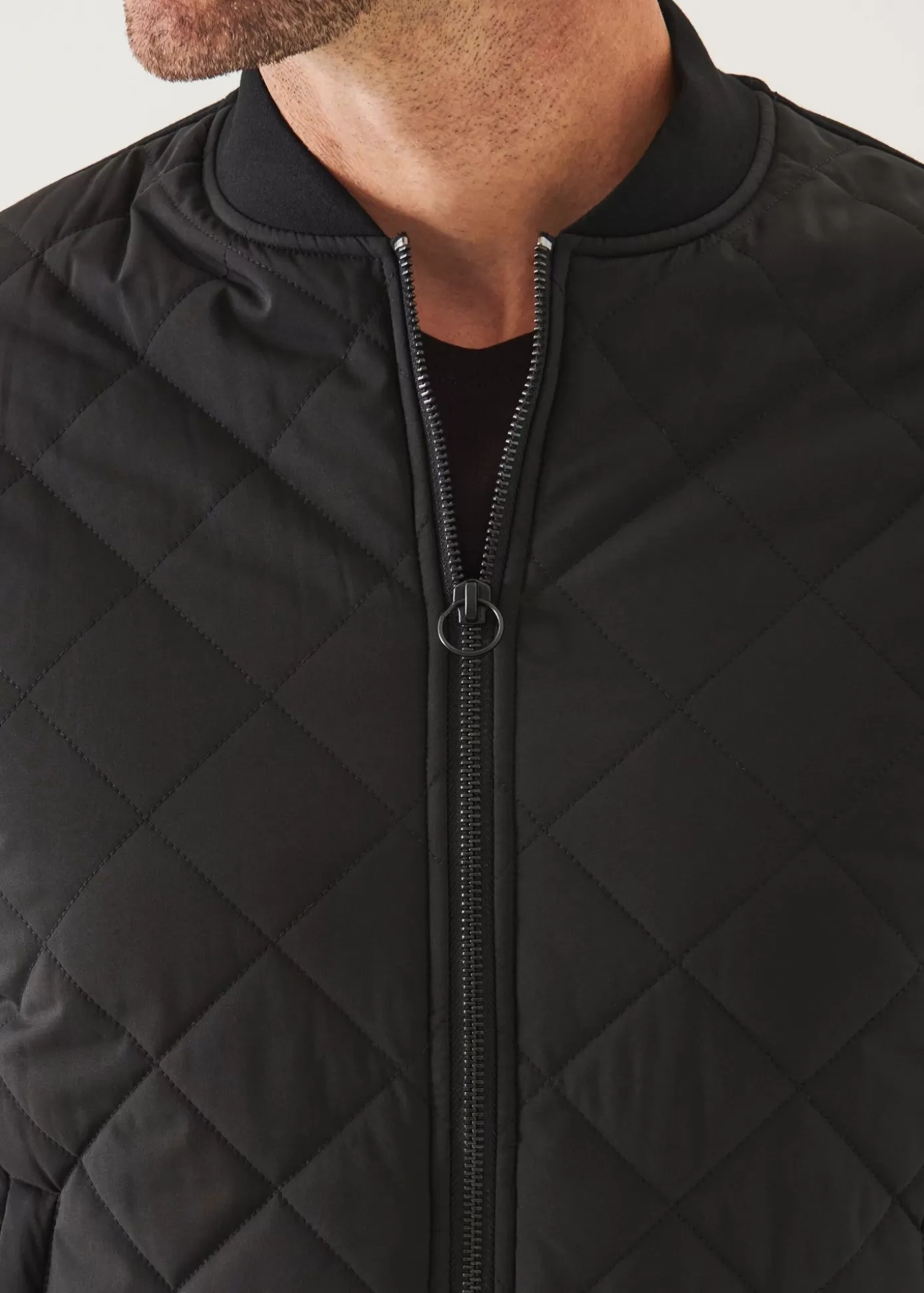 PATRICK ASSARAF Diamond Quilted Zip-Up Bomber Jacket Clearance