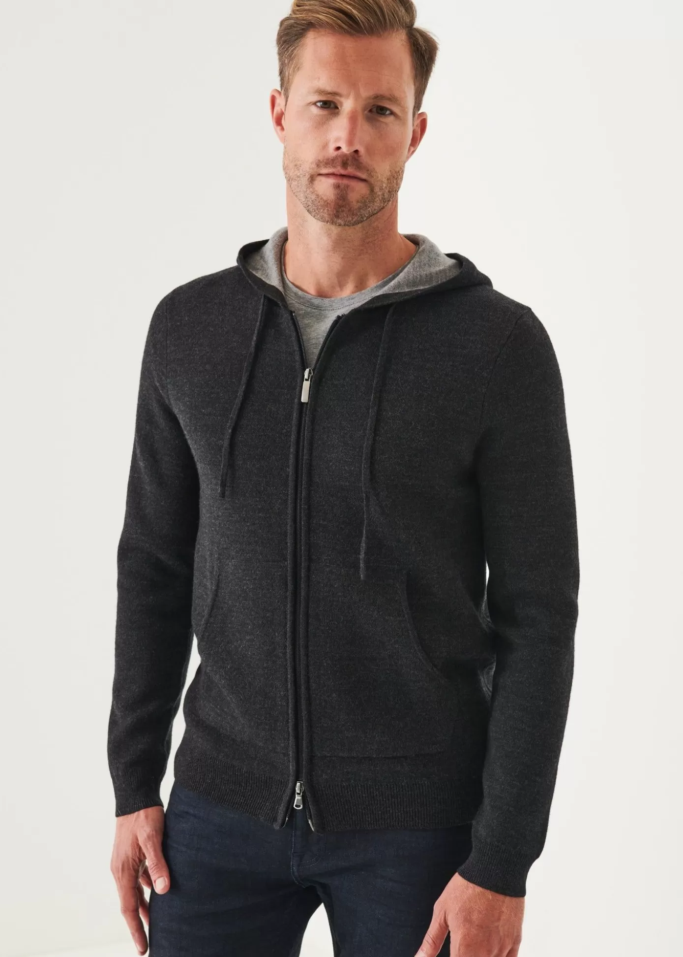 PATRICK ASSARAF Double Face Zip-Up Hoodie Discount