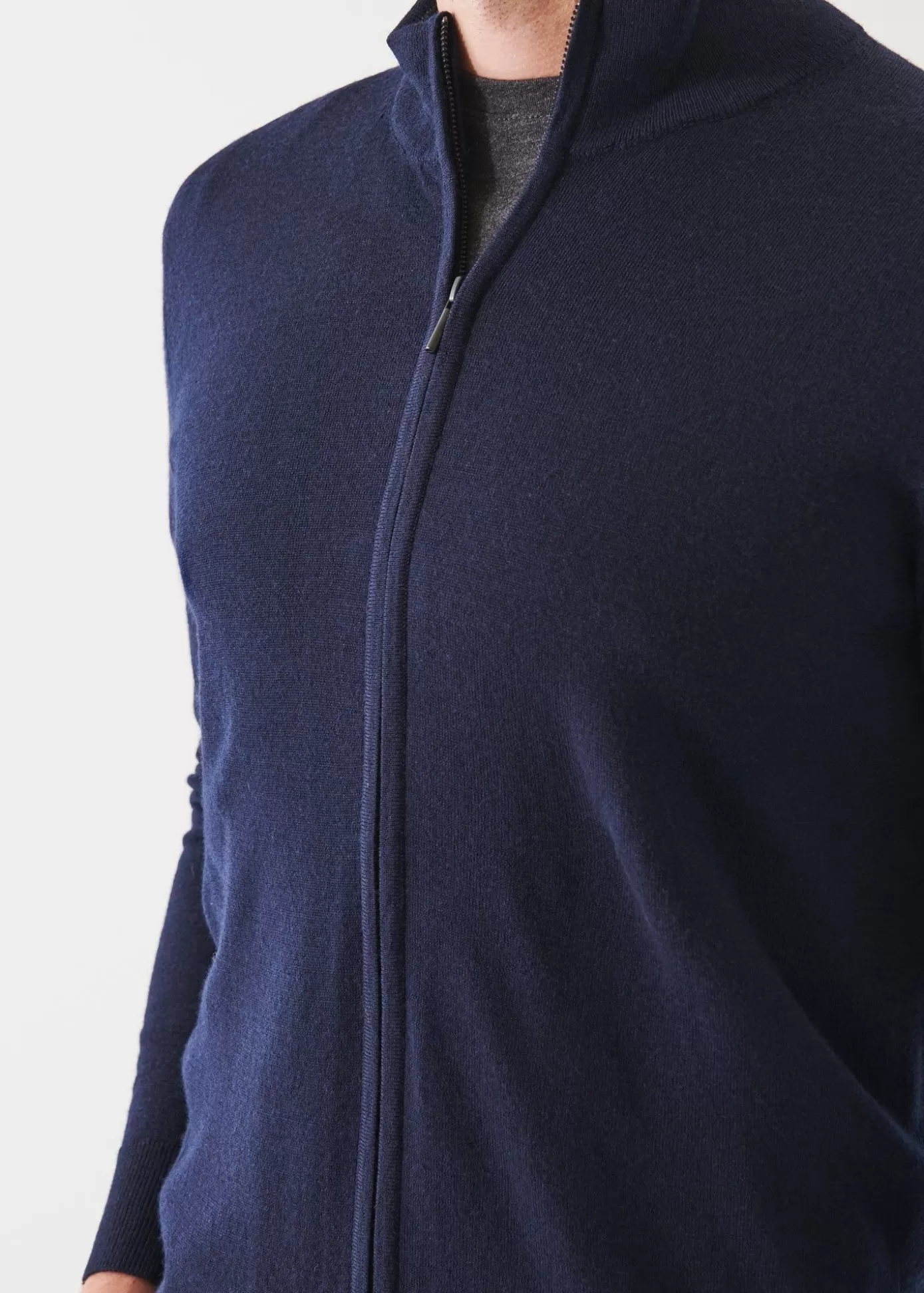 PATRICK ASSARAF Extra-Fine Merino Full Zip New