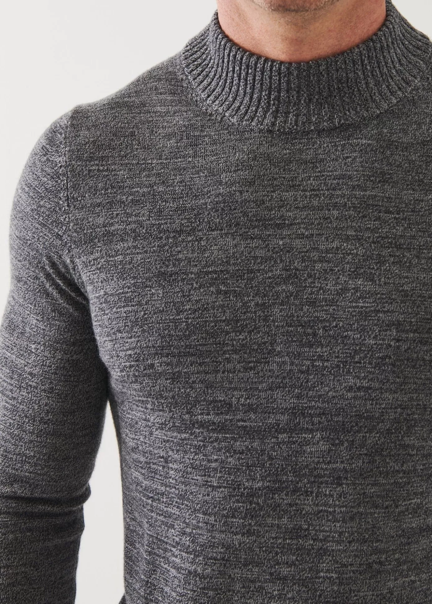 PATRICK ASSARAF Extra-Fine Merino Mock Neck Sweater Clearance