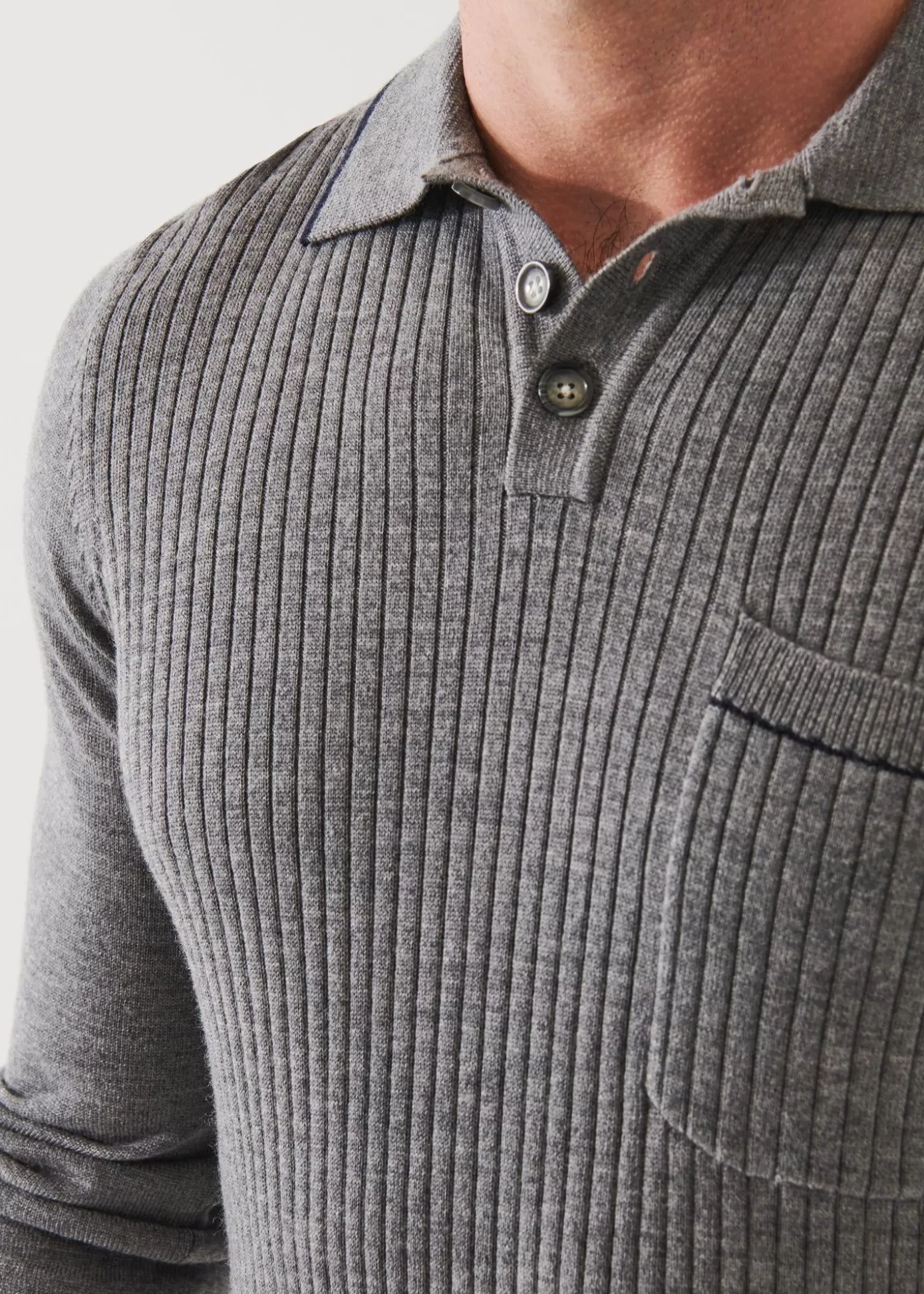 PATRICK ASSARAF Extra-Fine Merino Tipped Polo Sweater Best