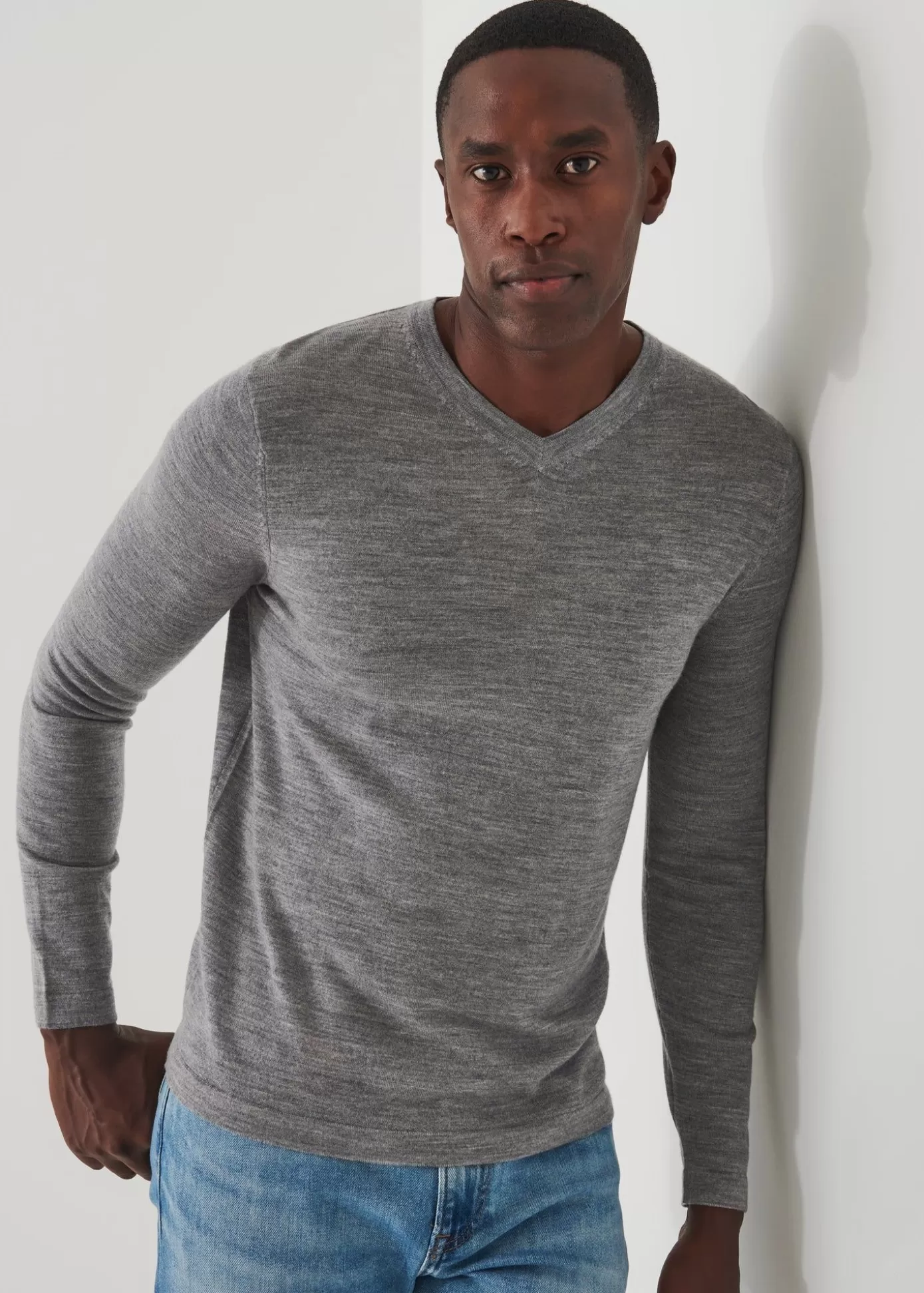 PATRICK ASSARAF Extra-Fine Merino V-Neck Sale