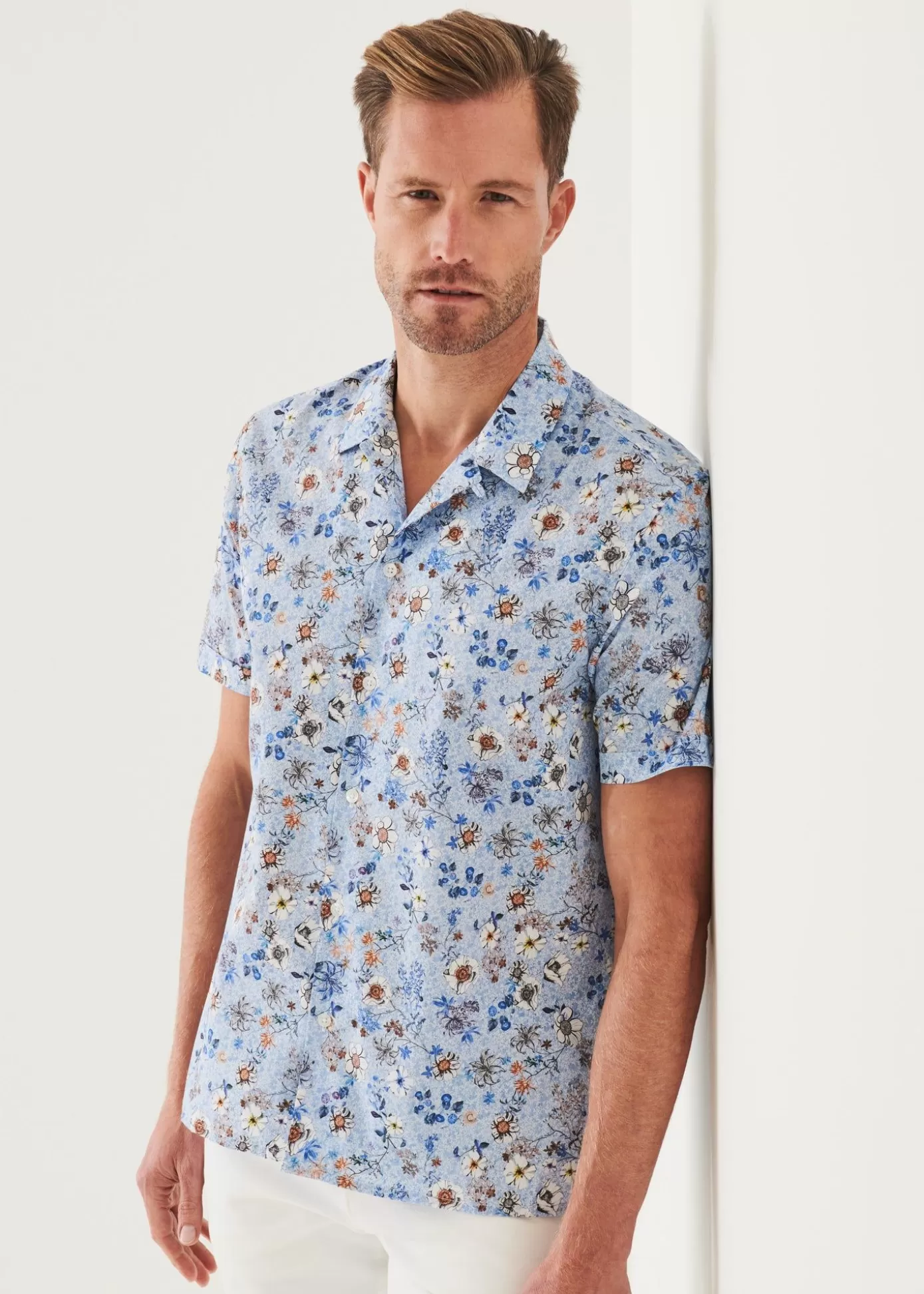 PATRICK ASSARAF Floral Print Camp Collar Shirt Best Sale