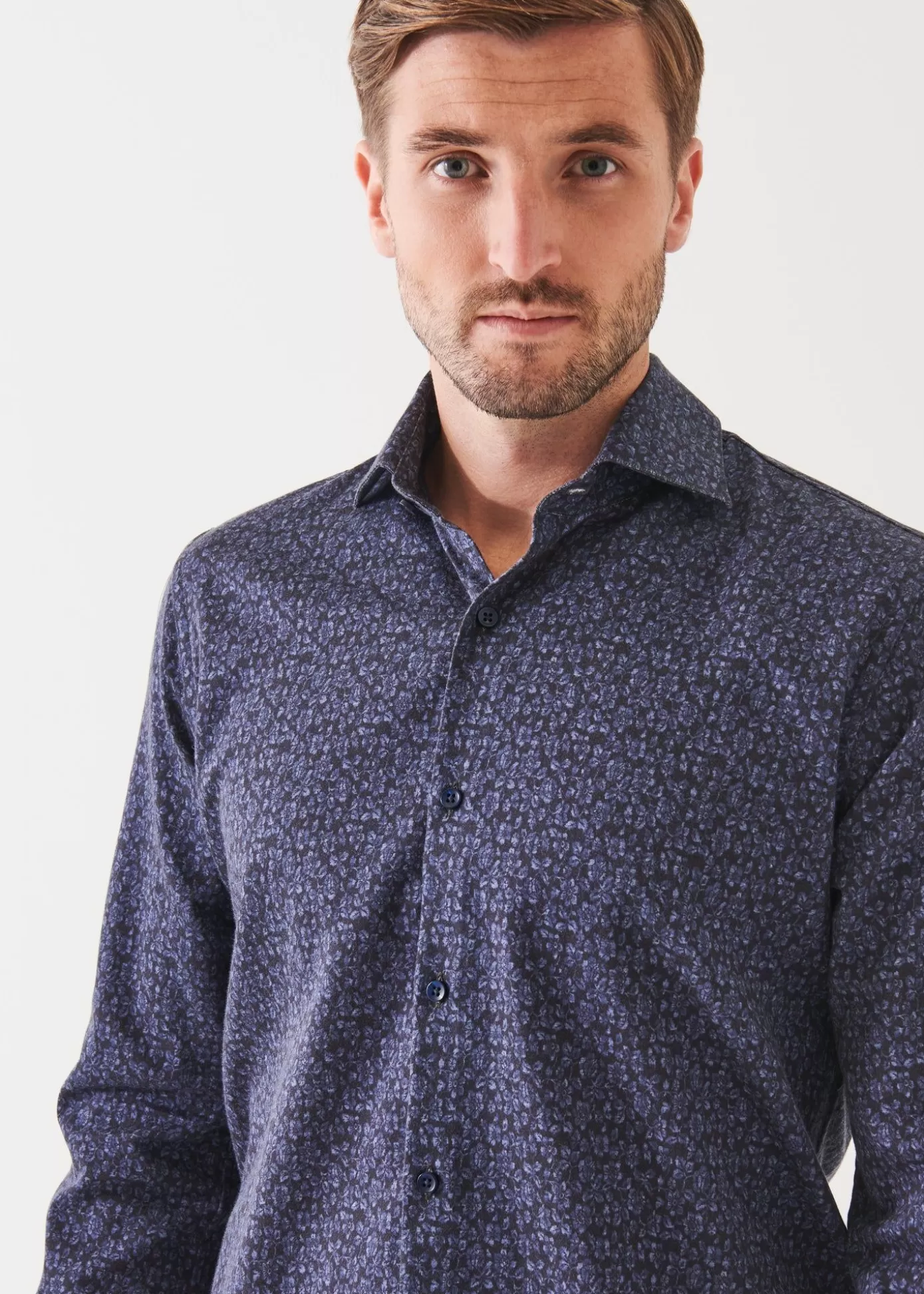 PATRICK ASSARAF Floral Print Cotton Shirt Hot