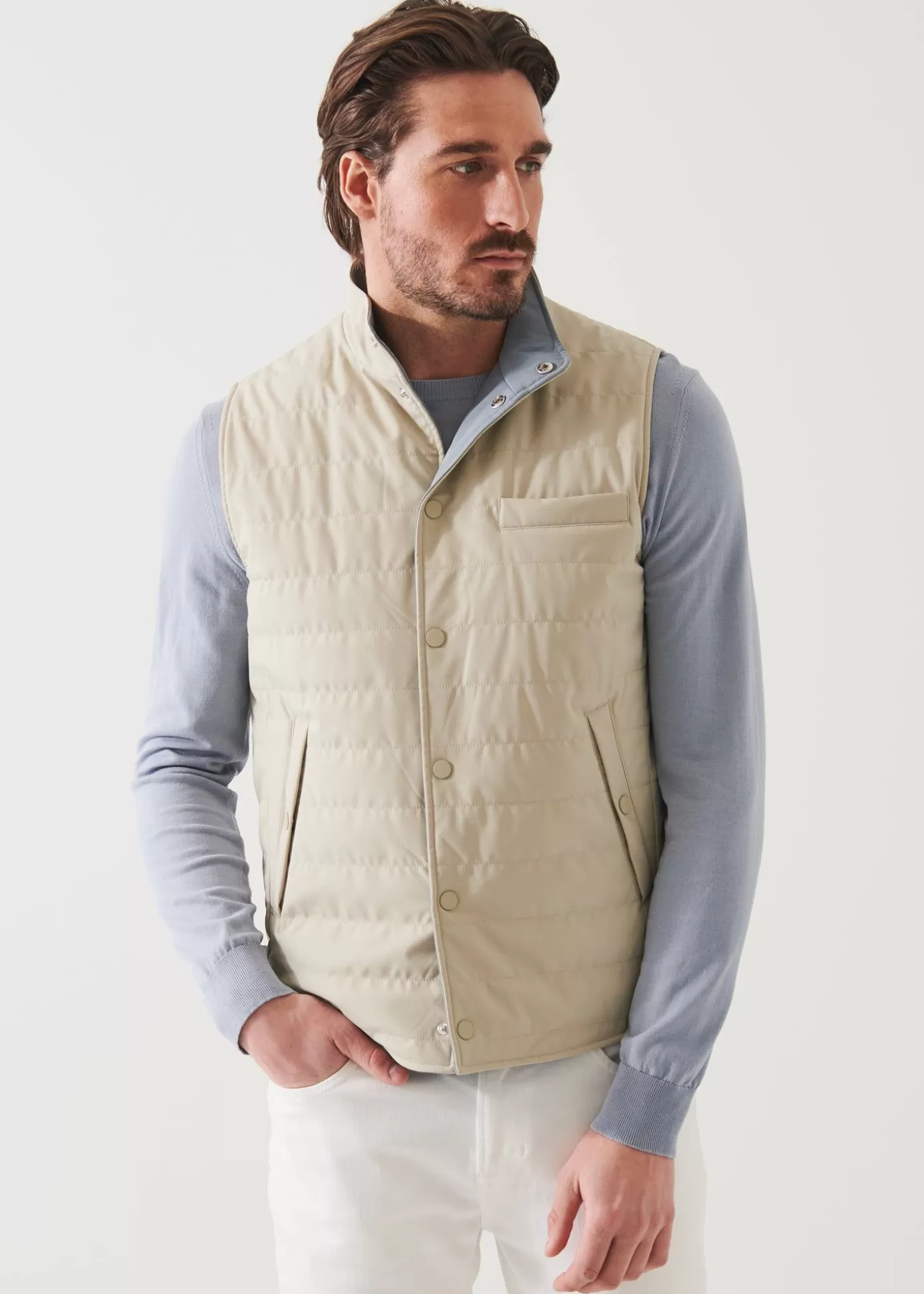 PATRICK ASSARAF Italian Nylon Quilted Vest Shop