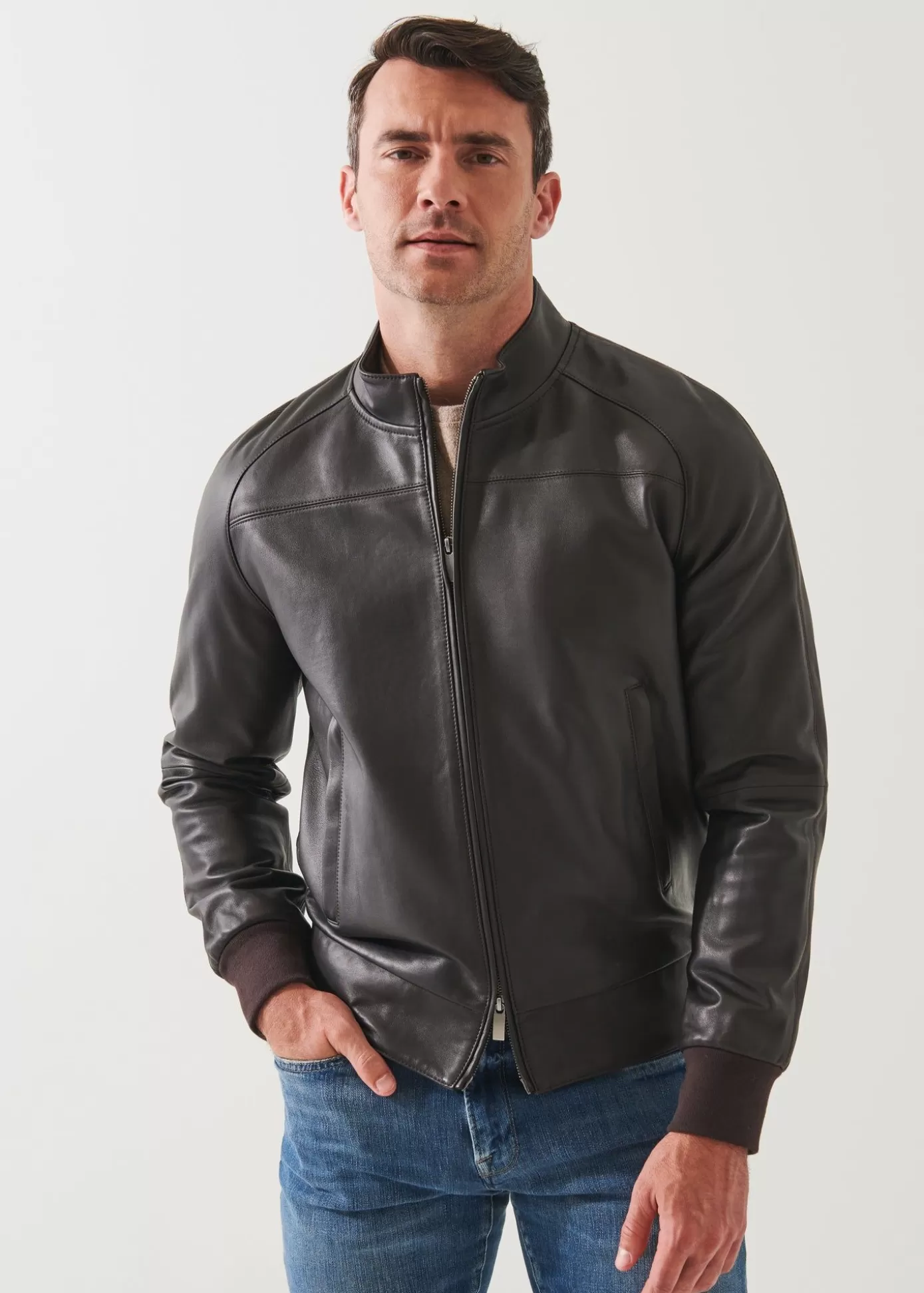 PATRICK ASSARAF Leather Zip-Up Bomber Hot