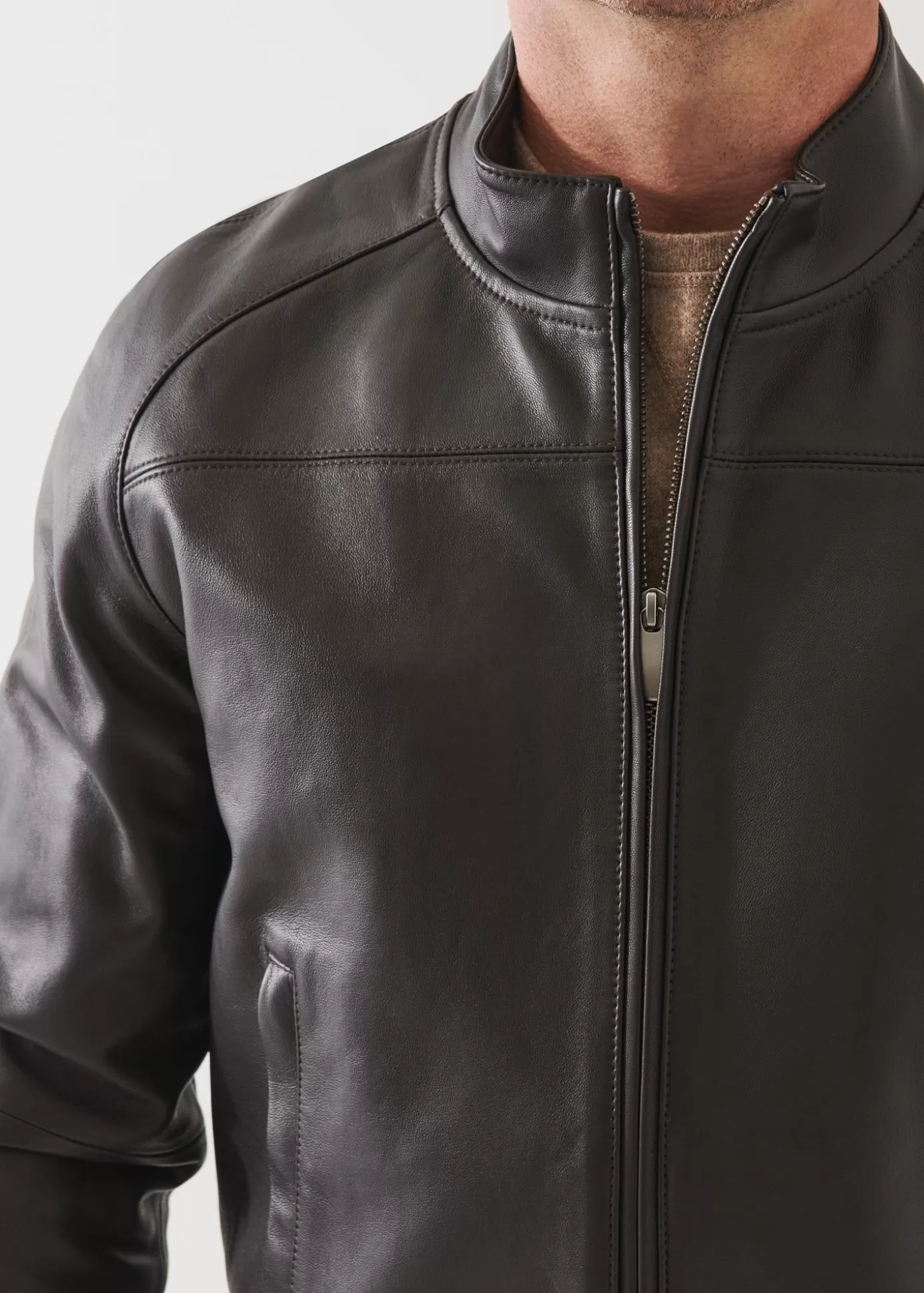 PATRICK ASSARAF Leather Zip-Up Bomber Hot