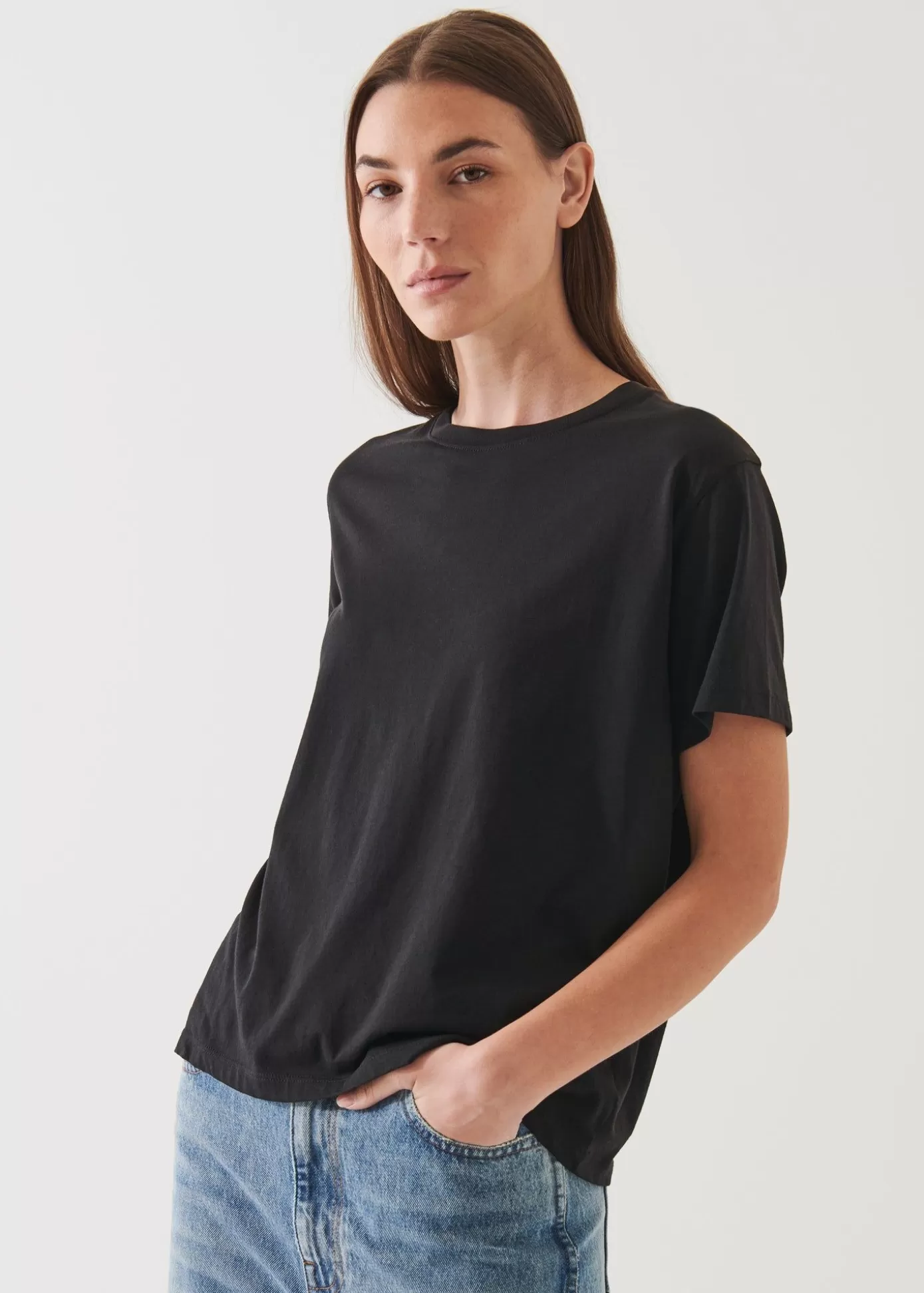 PATRICK ASSARAF Lightweight Pima Cotton Boyfriend T-Shirt Hot