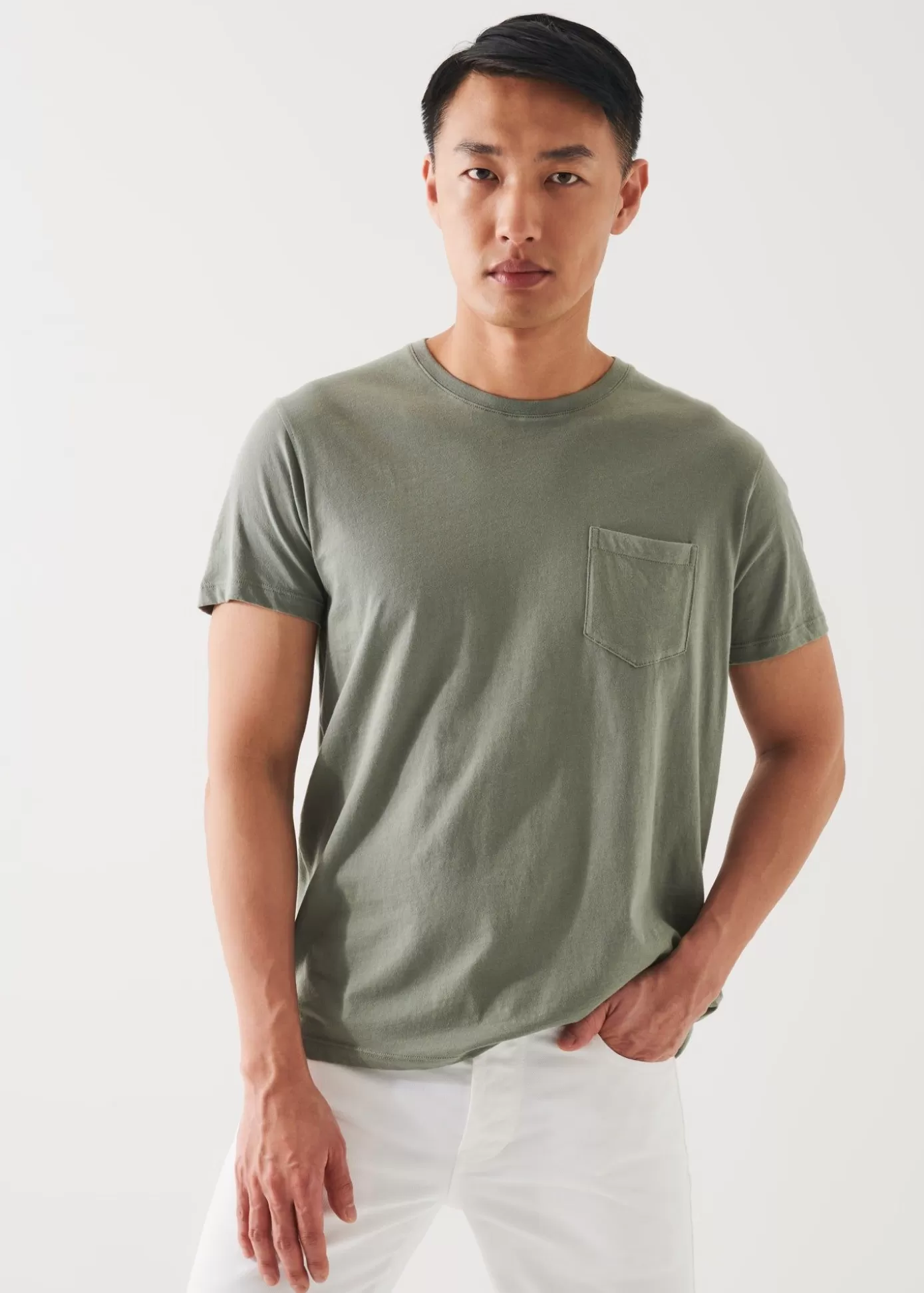 PATRICK ASSARAF Lightweight Pima Cotton Pocket T-Shirt Shop