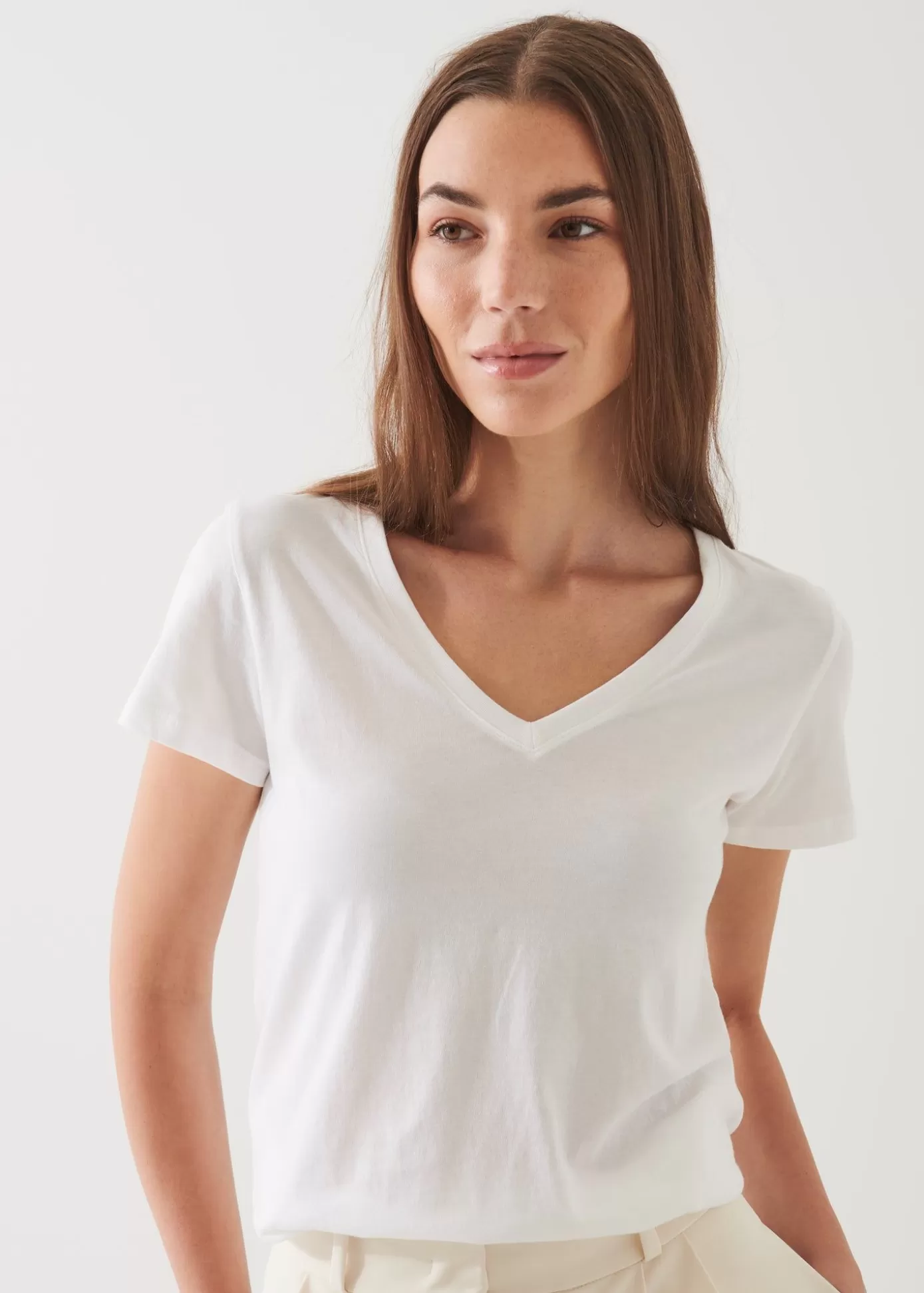 PATRICK ASSARAF Lightweight Pima Cotton V-Neck Cheap