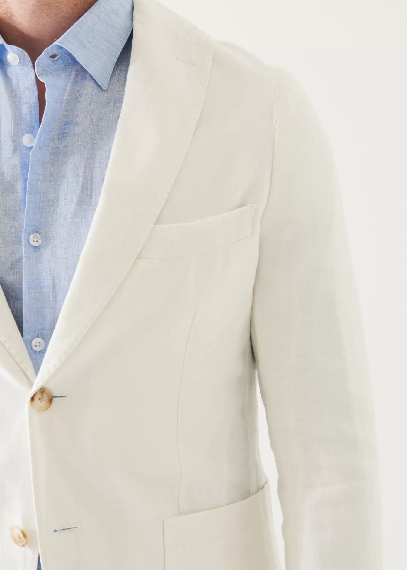 PATRICK ASSARAF Linen Twill Two-Button Blazer Sale