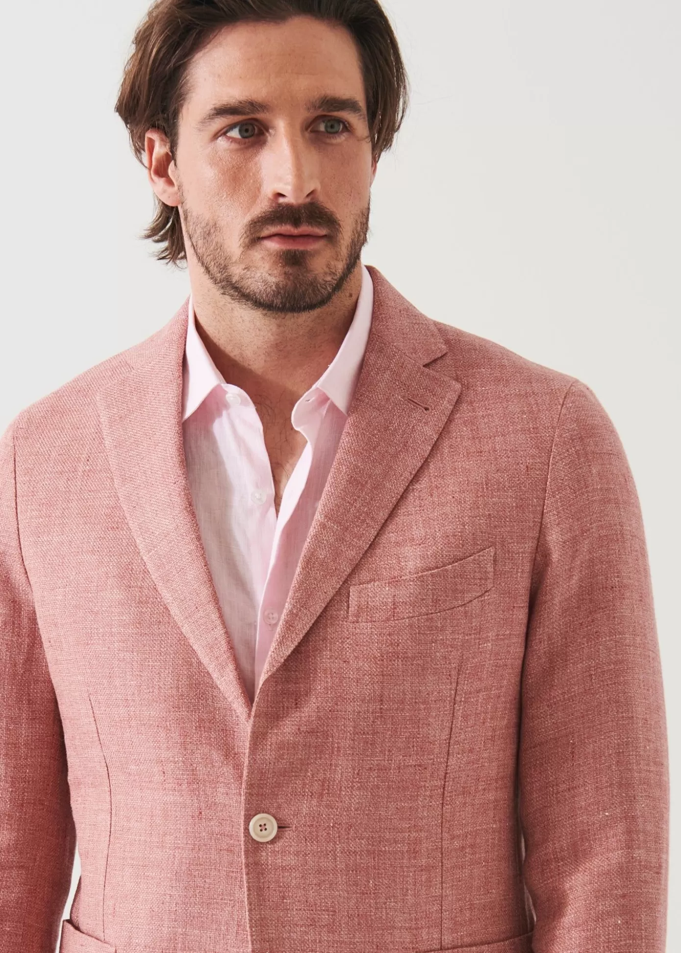 PATRICK ASSARAF Linen Wool Blend Blazer Outlet