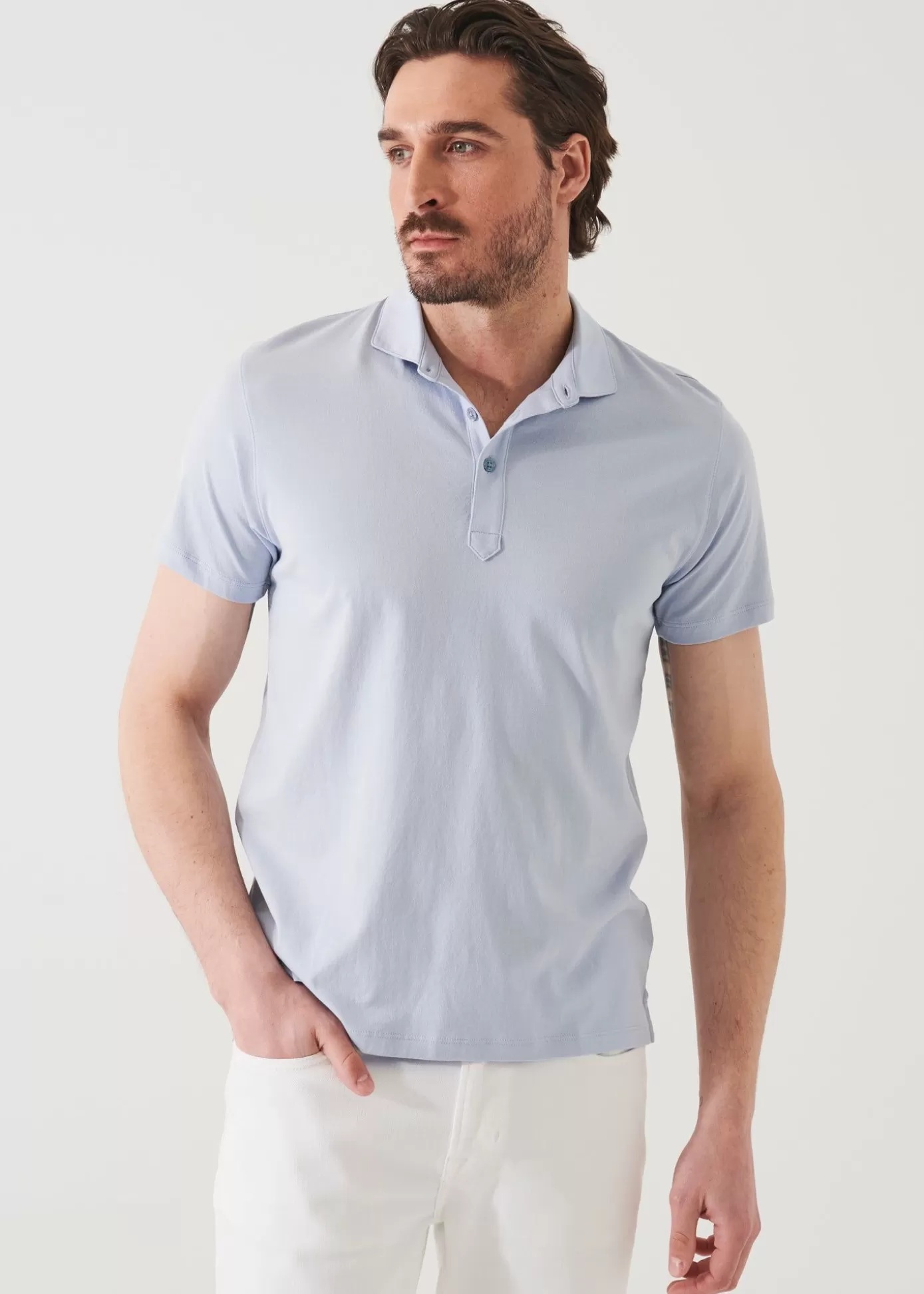 PATRICK ASSARAF Mercerized Pima Cotton Polo Best Sale