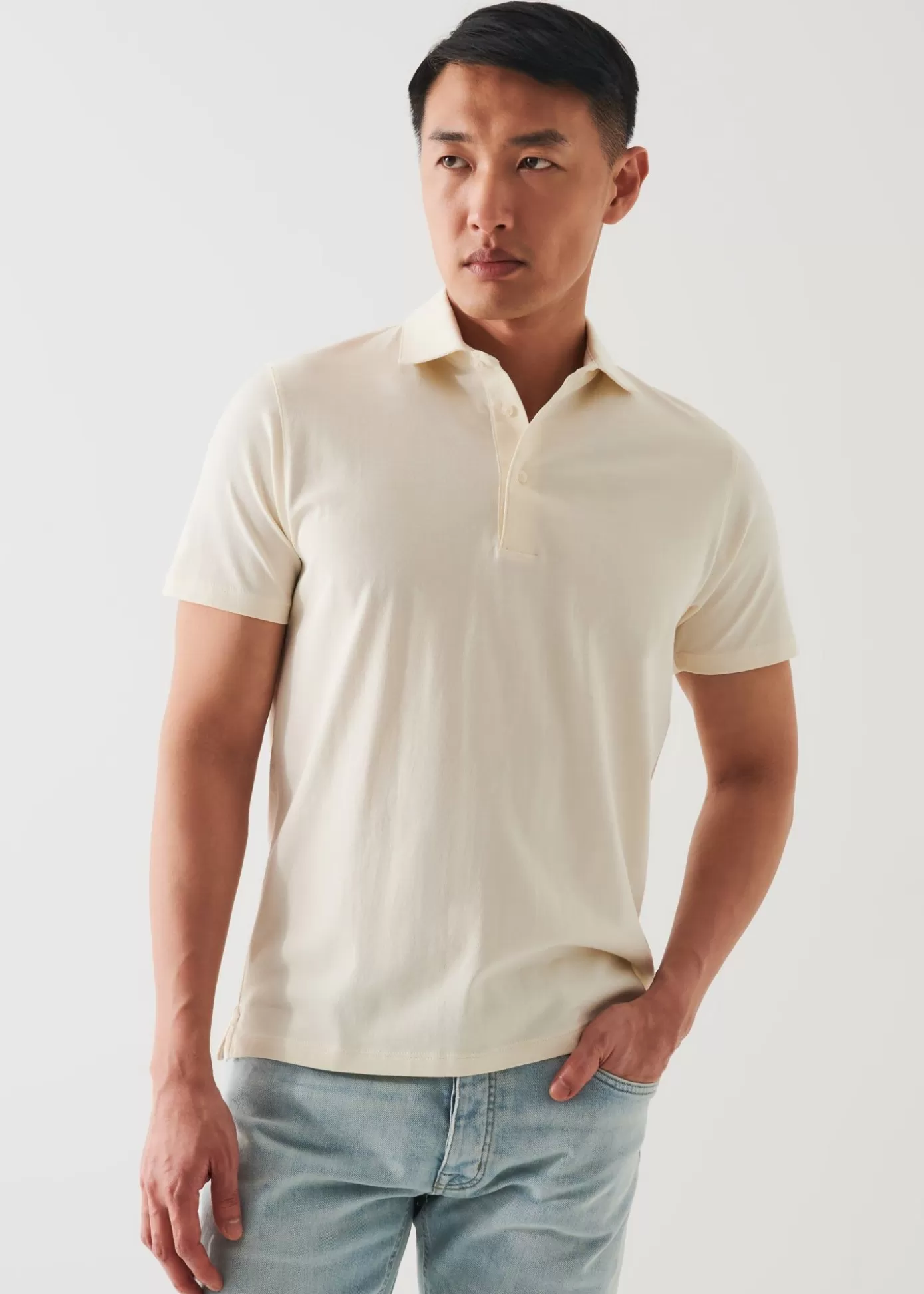 PATRICK ASSARAF Mercerized Pima Cotton Polo Discount