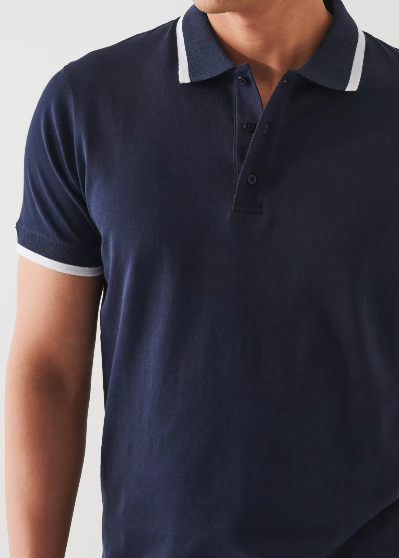 PATRICK ASSARAF Mercerized Pima Cotton Tipped Polo Cheap