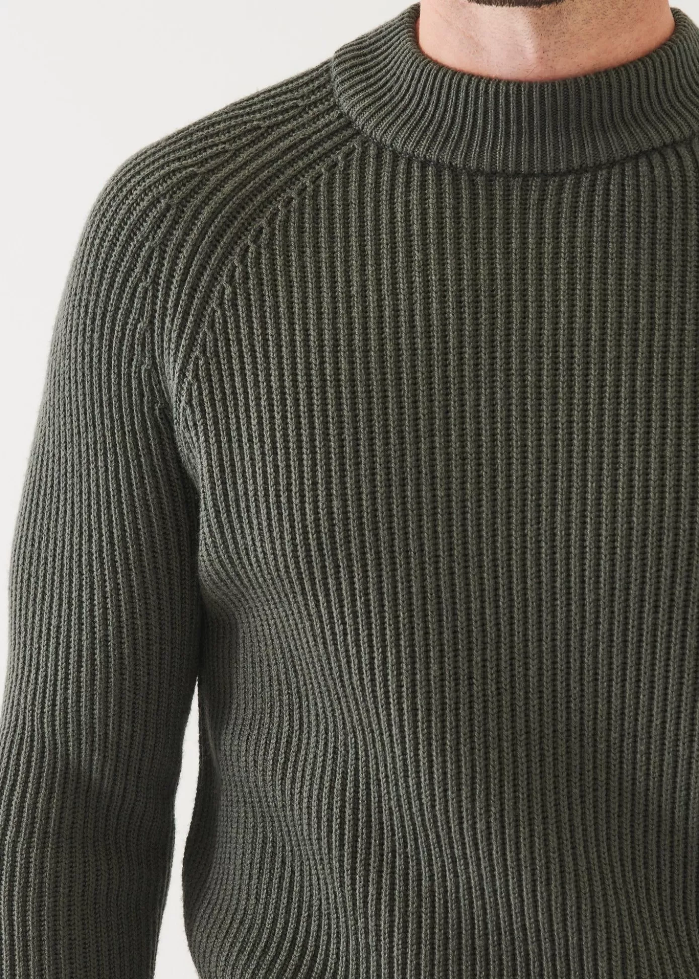 PATRICK ASSARAF Merino Ribbed Knit Sweater Best Sale