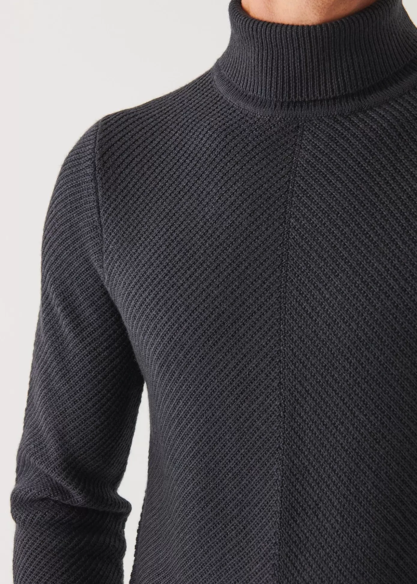 PATRICK ASSARAF Merino Textured Knit Turtleneck Best Sale