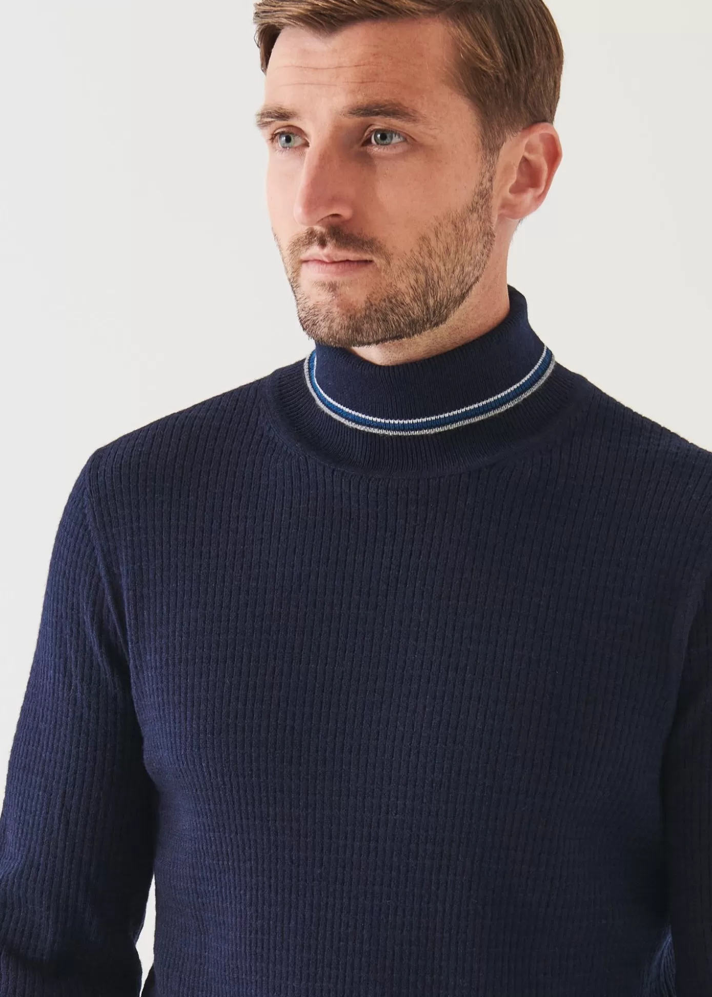 PATRICK ASSARAF Merino Waffle Knit Turtleneck Fashion