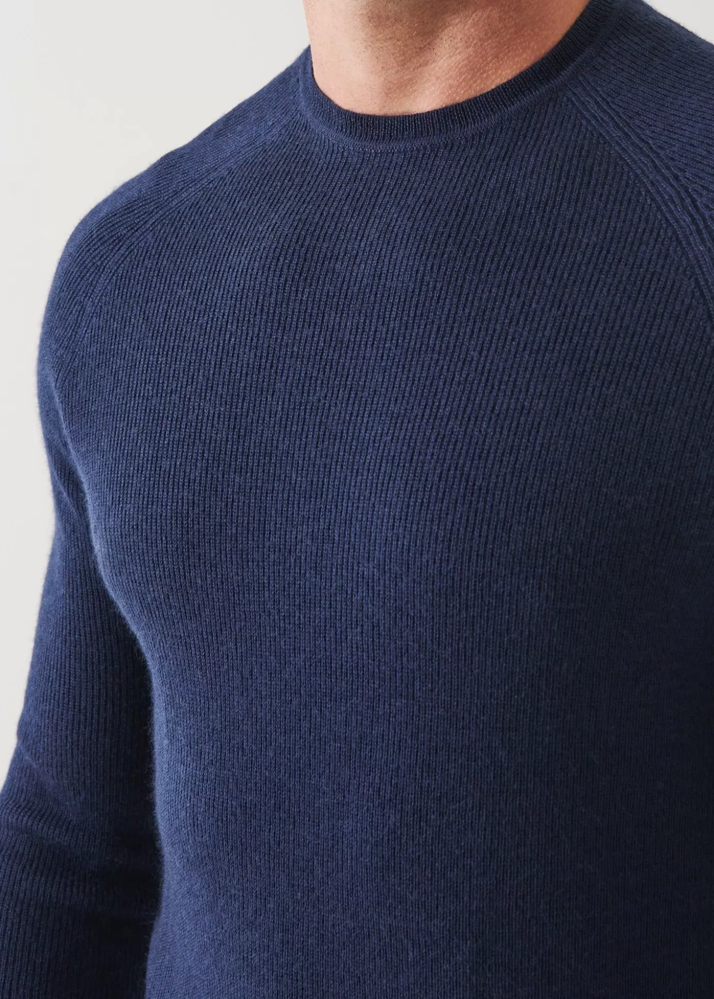 PATRICK ASSARAF Merino Wool Ribbed Crewneck Clearance