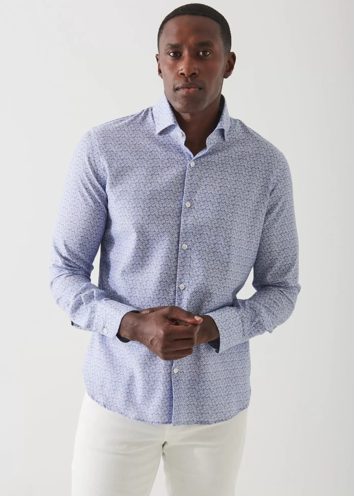 PATRICK ASSARAF Mini Floral Cotton Shirt Outlet