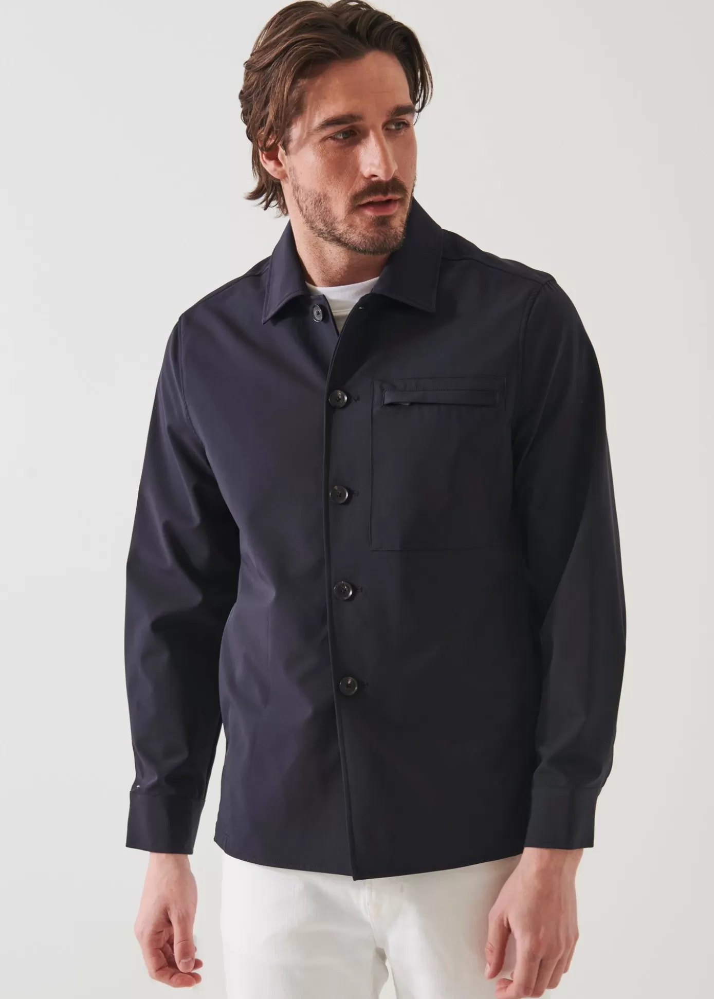 PATRICK ASSARAF Nucleo Nylon Stretch Shirt Jacket Best Sale