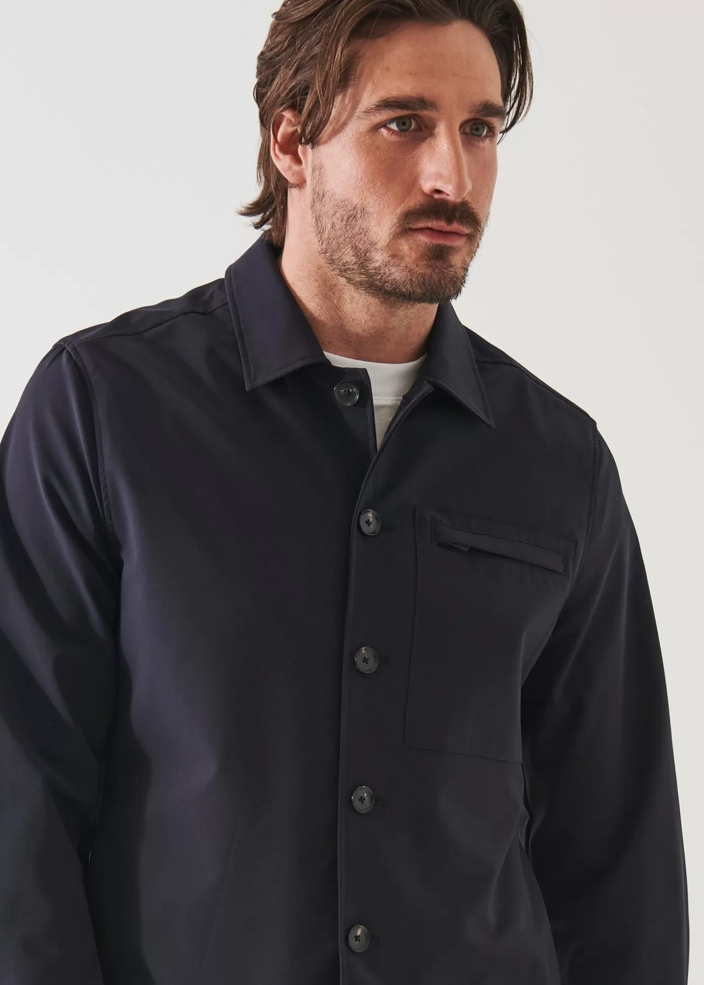 PATRICK ASSARAF Nucleo Nylon Stretch Shirt Jacket Best Sale