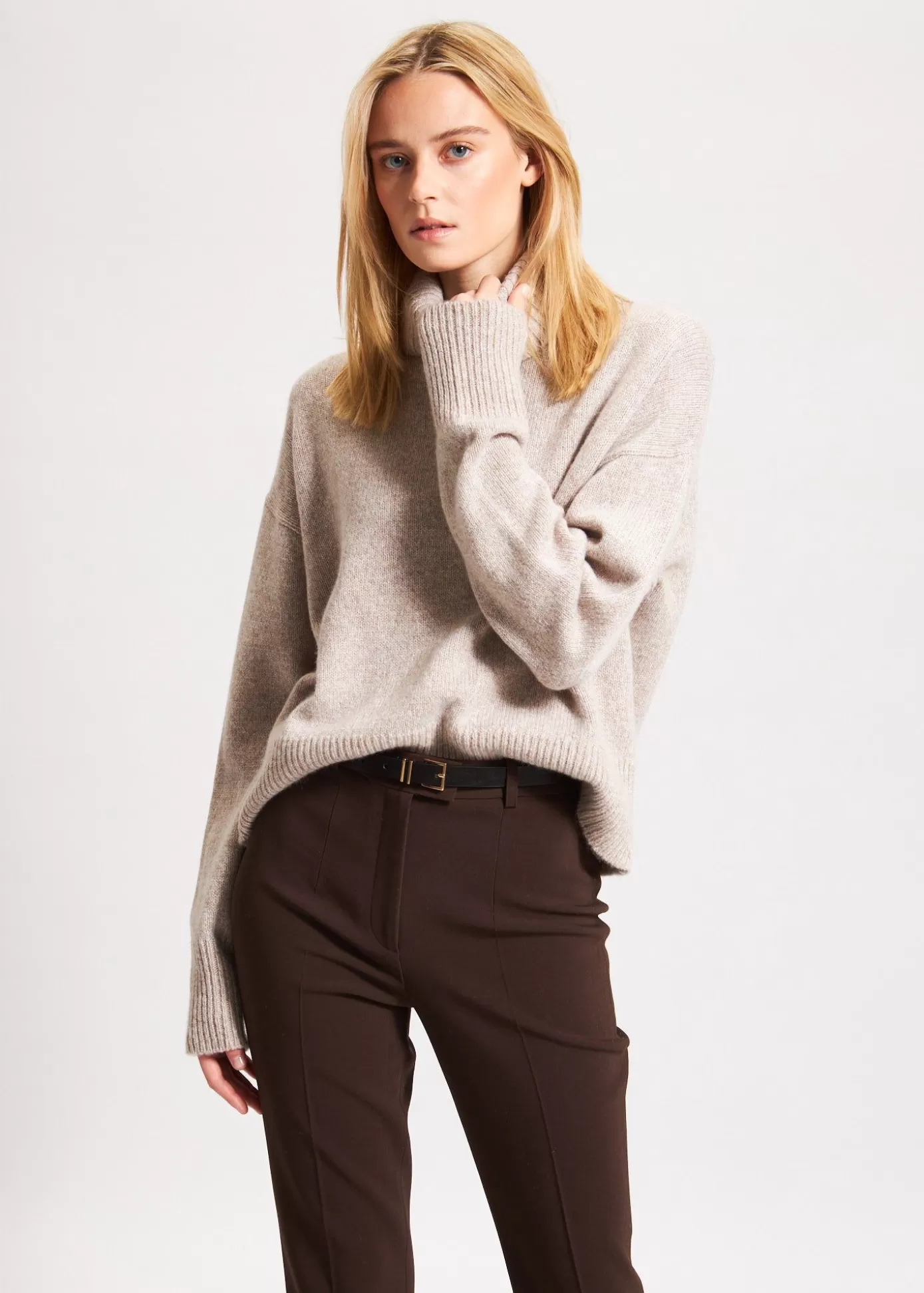 PATRICK ASSARAF Oversized Cashmere Turtleneck Discount