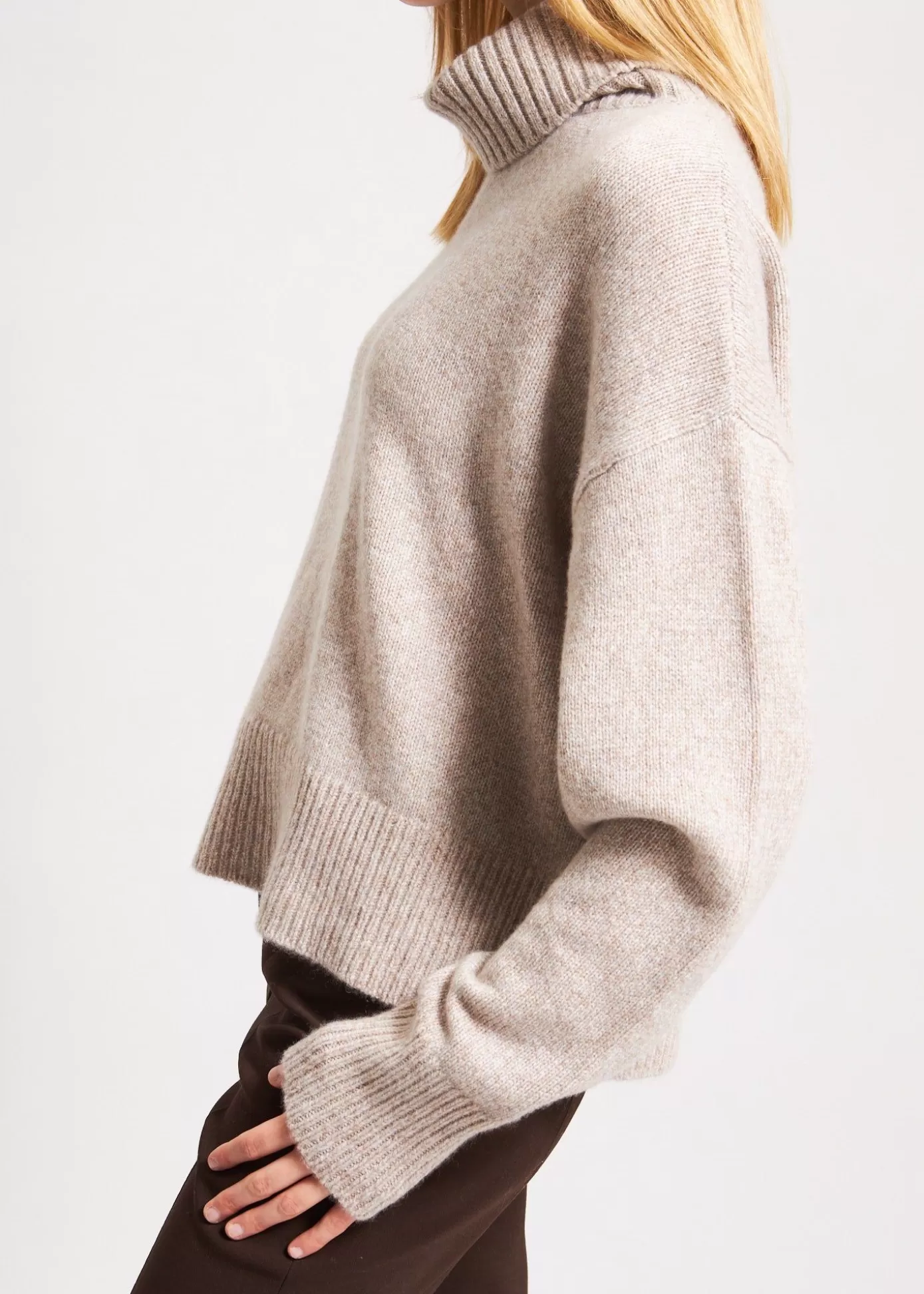 PATRICK ASSARAF Oversized Cashmere Turtleneck Discount