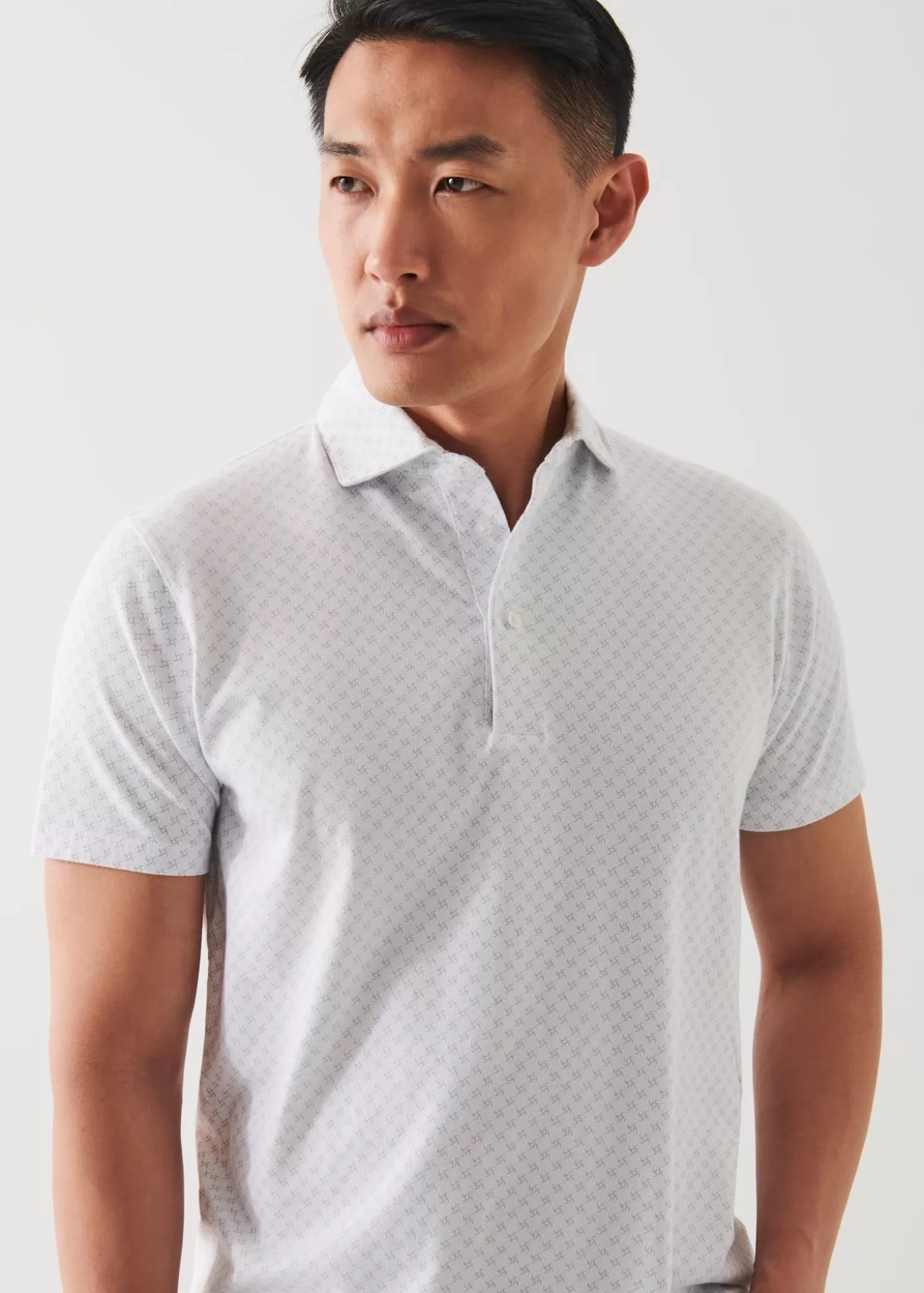 PATRICK ASSARAF Pima Cotton Stretch Printed Polo Best