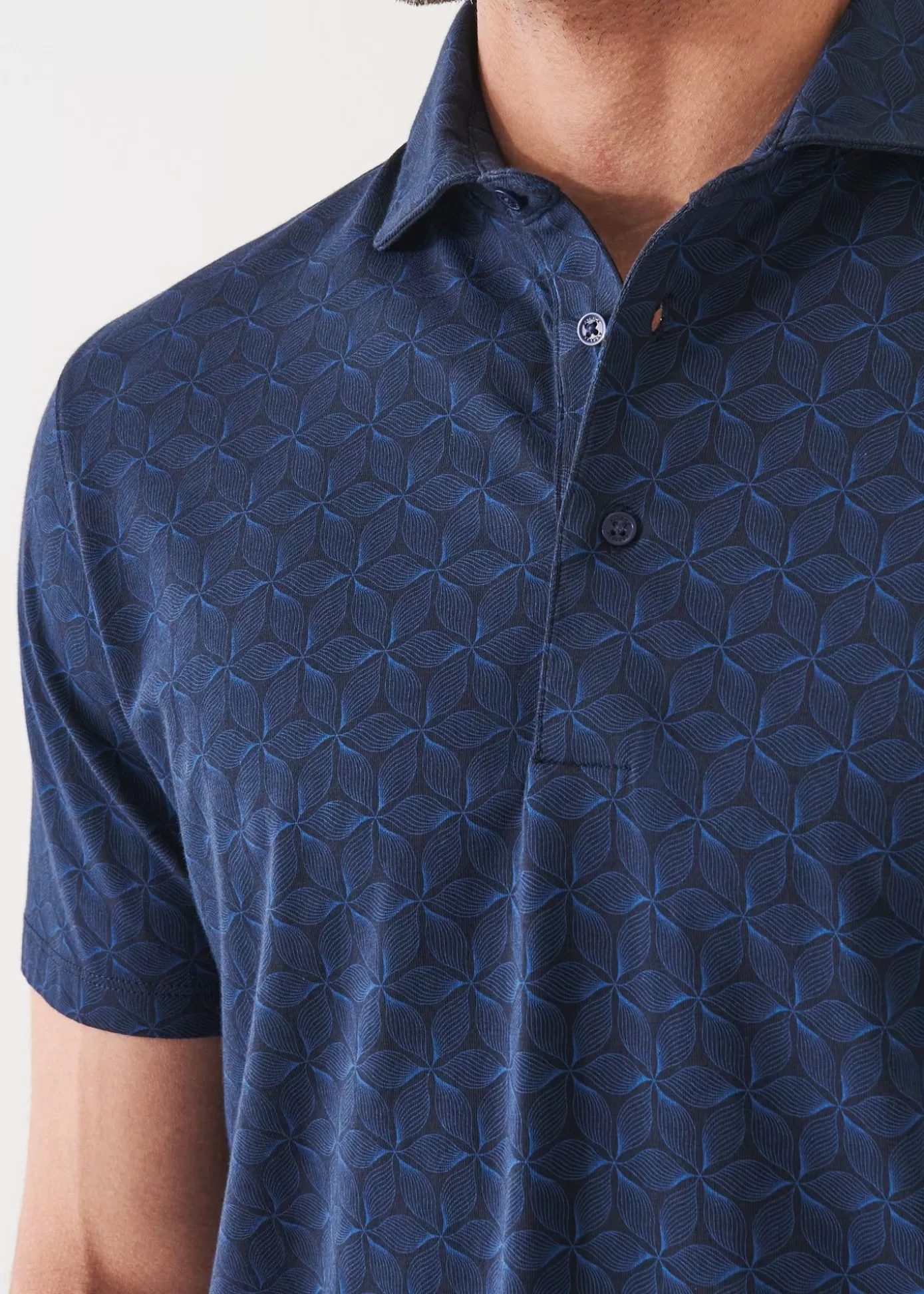 PATRICK ASSARAF Pima Cotton Stretch Printed Polo Online