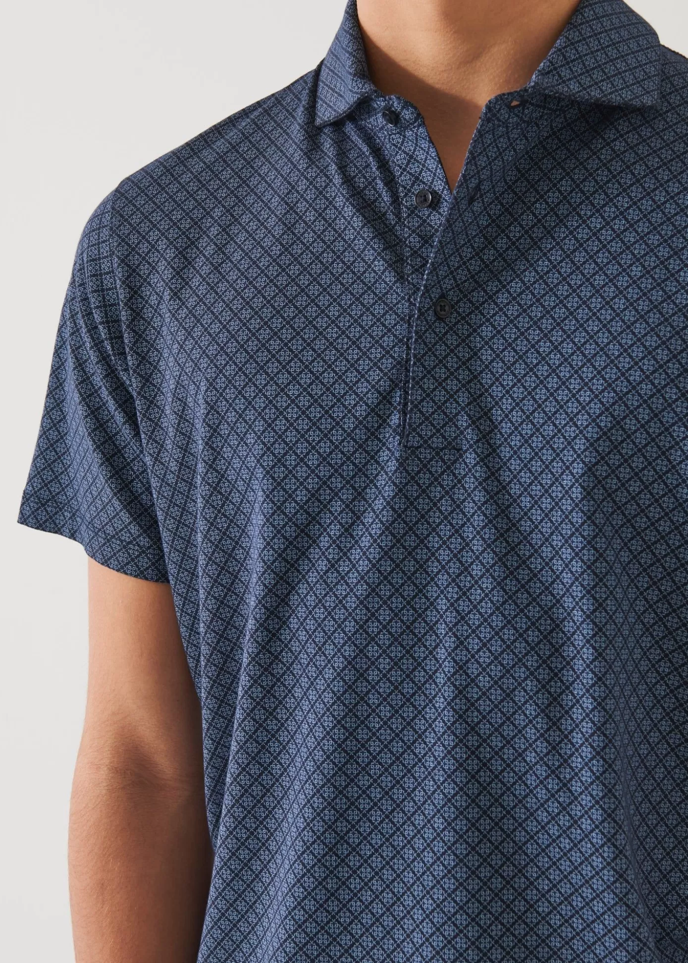 PATRICK ASSARAF Pima Cotton Stretch Printed Polo Online