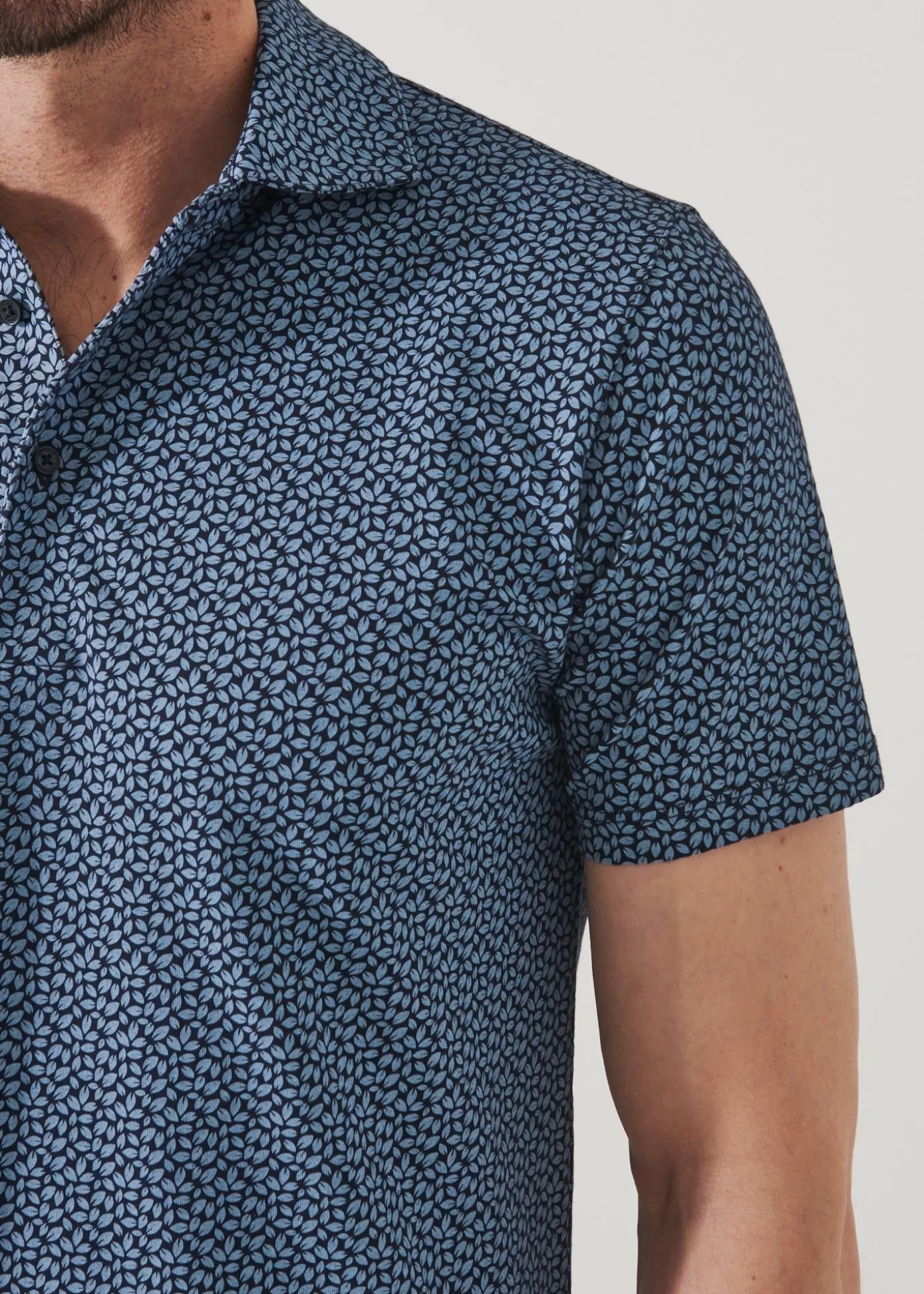 PATRICK ASSARAF Pima Cotton Stretch Printed Polo Cheap