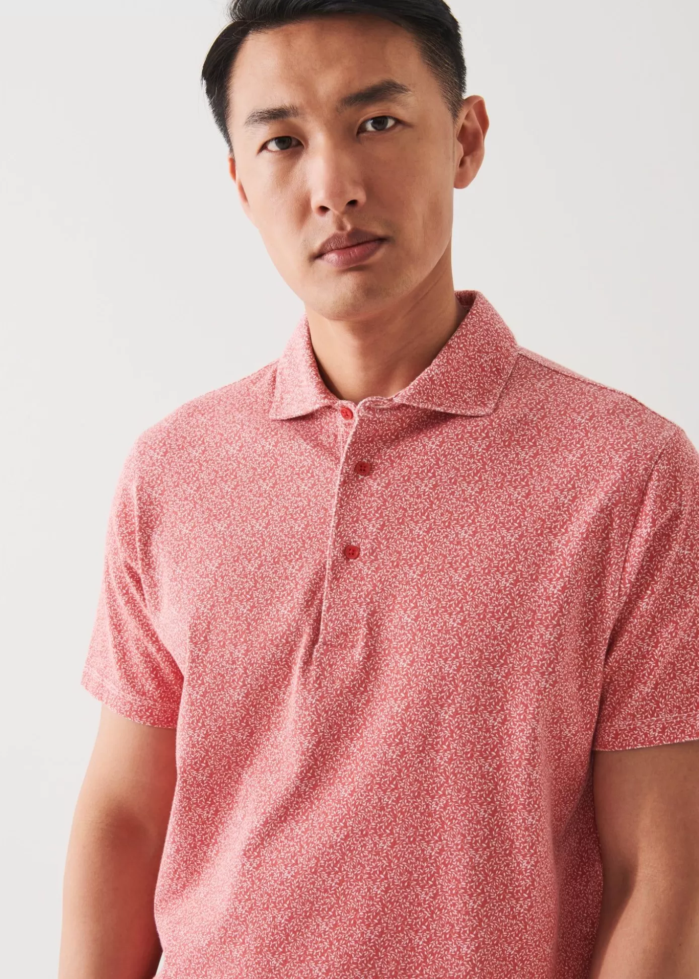 PATRICK ASSARAF Pima Cotton Stretch Printed Polo Best