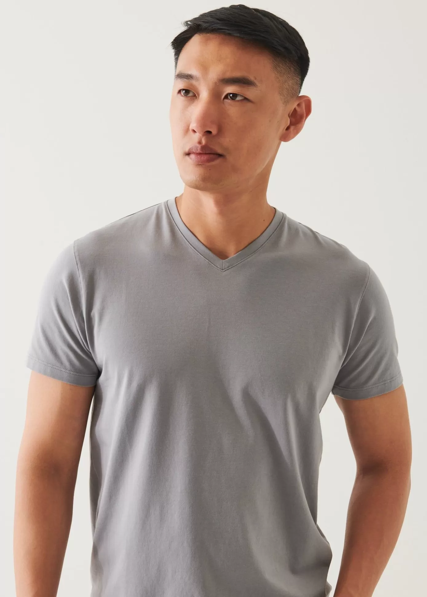 PATRICK ASSARAF Pima Cotton Stretch V-Neck T-Shirt Shop